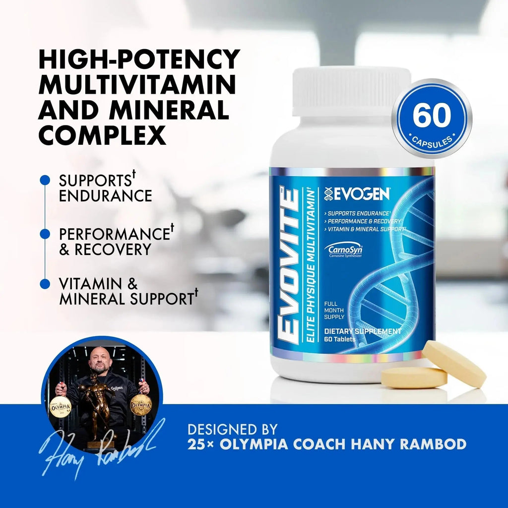 Evogen Evovite - Elite Physique Multivitamin for Women & Men | Advanced Formula for Endurance, Recovery, & Joint Health | Evogen Au supplements