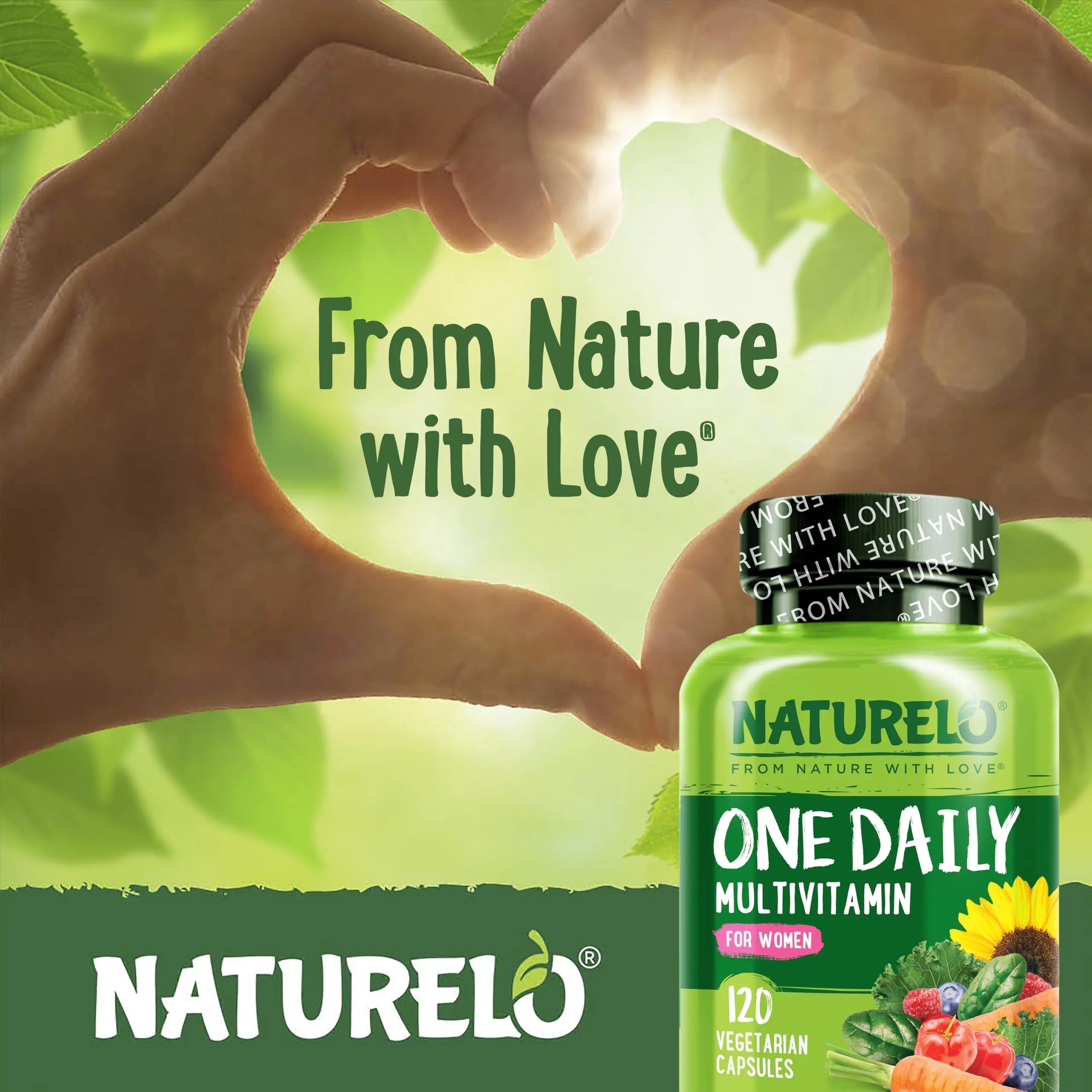 NATURELO One Daily Multivitamin for Women w/Vitamin B12, 120 Ct, Energy Support, Whole Food Daily Women Multivitamin Supplement, Nourish Hair/Skin/Nail, Non-GMO NATURELO Au supplements