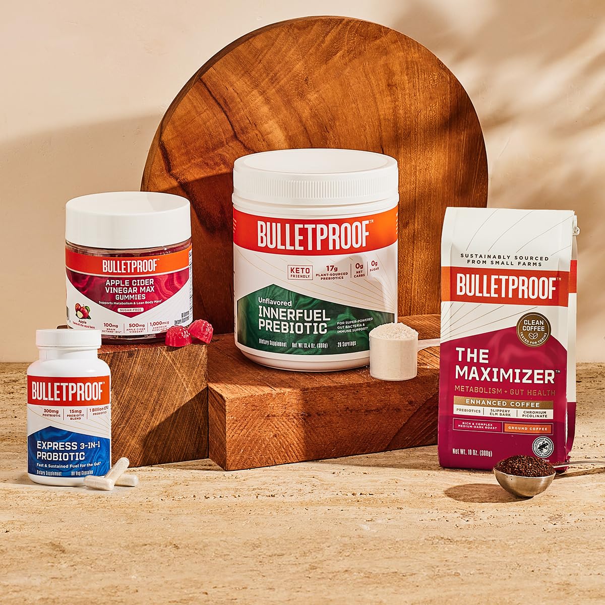 Bulletproof Express 3-in-1 Probiotic & Postbiotics Supplement for Sustained Gut Health, 90 Count Bulletproof Au supplements