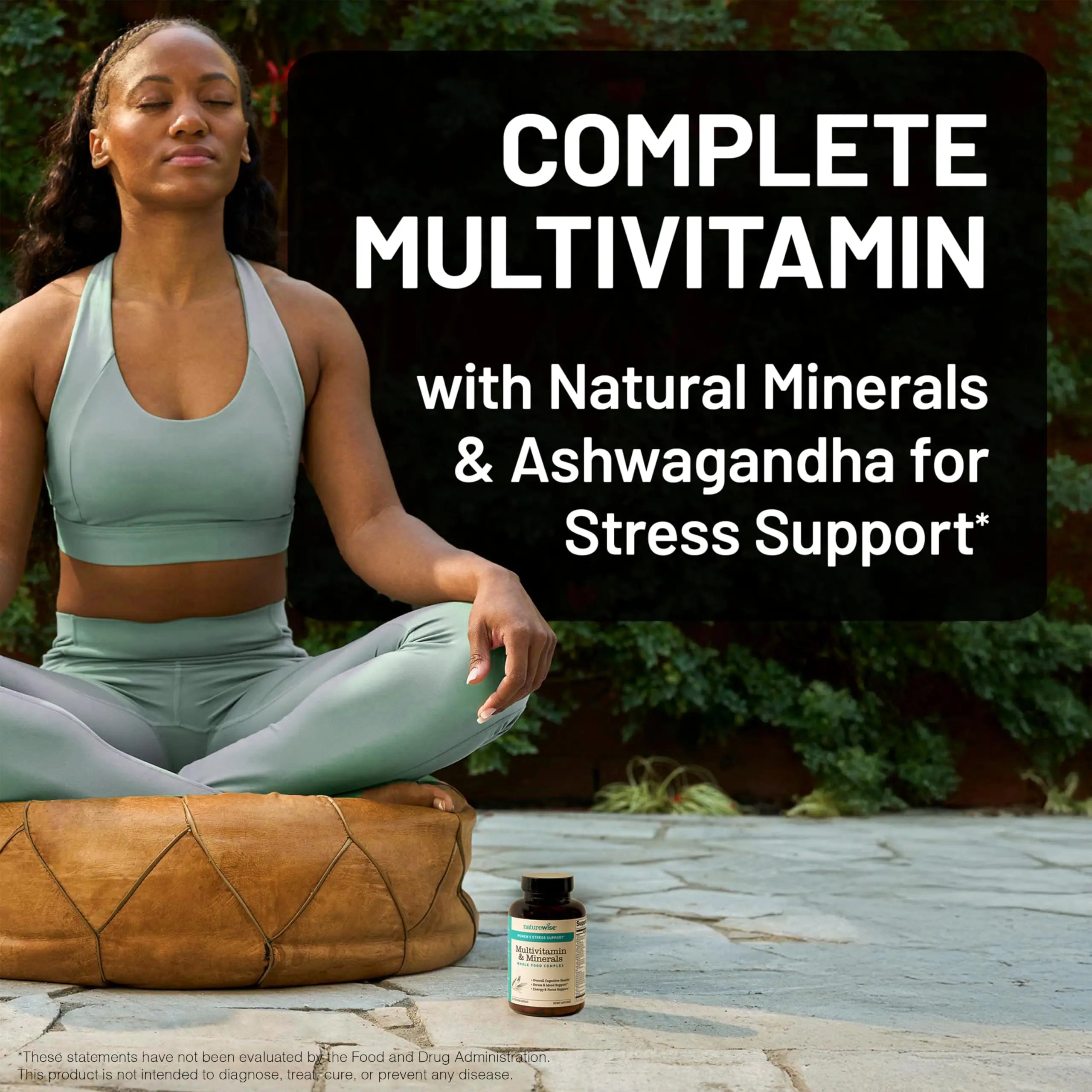 NatureWise Multivitamin for Women + Stress Support with Organic Whole Foods & Natural Minerals - B-Complex + Vitamin C + D3 K2 for Immunity, Hair, Skin & Nails NatureWise Au supplements