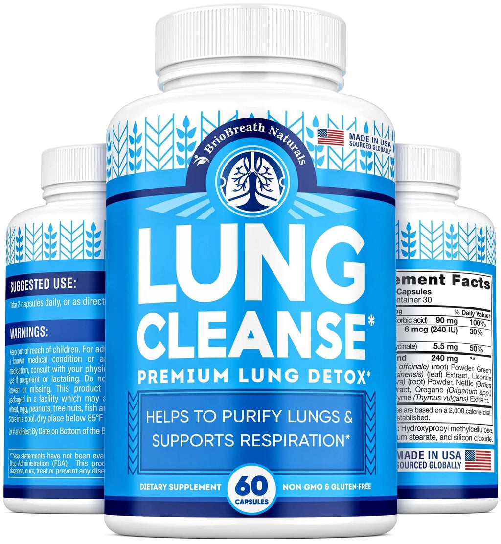 Lung Support Supplement - Natural Capsules for Lung Cleanse and Detox BRIOBREATH NATURALS Au supplements
