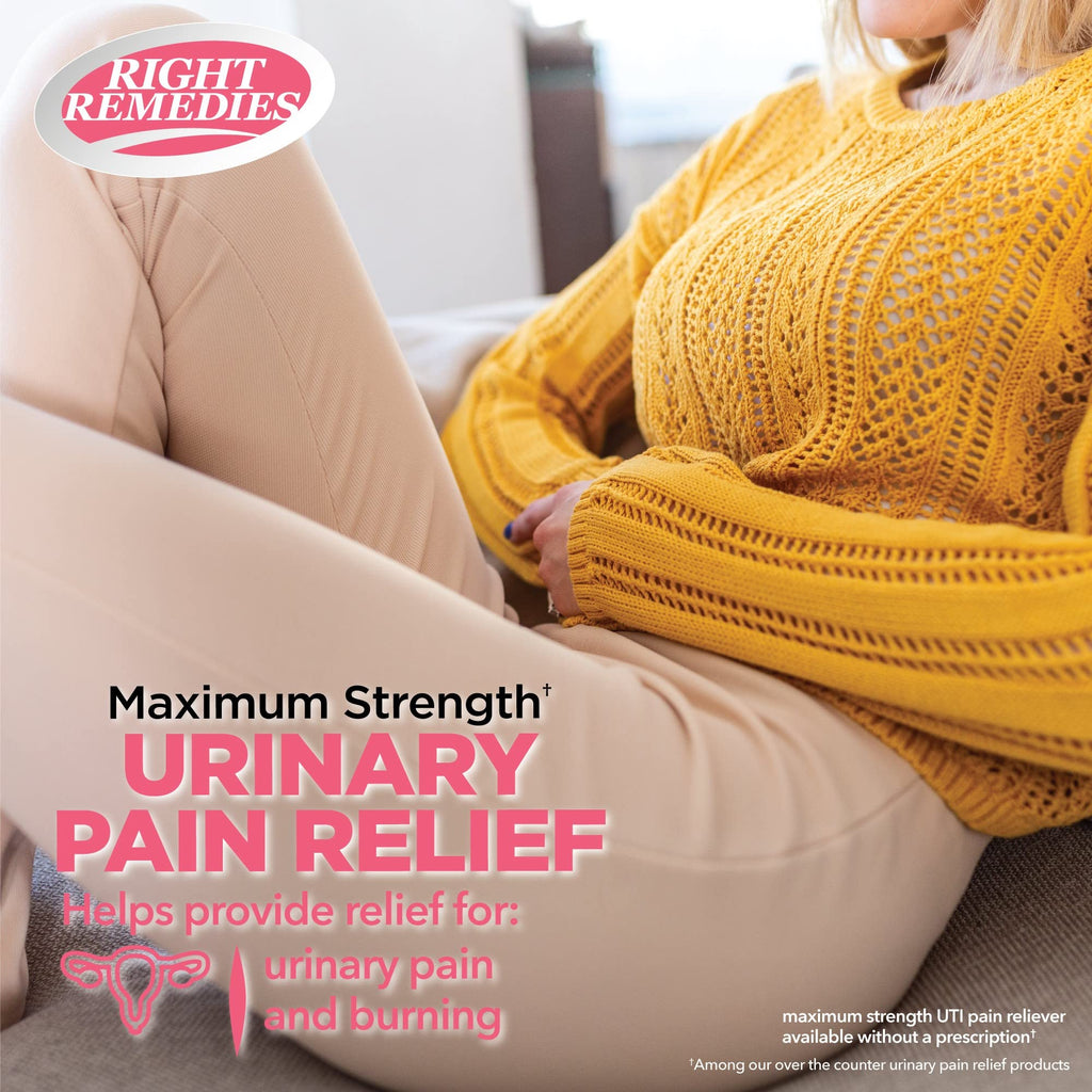 RIGHT REMEDIES Urinary Pain Relief Phenazopyridine HCl 99.5mg Tablets | Maximum Strength OTC for Fast Relief of UTI Pain, Burning and Bladder discomfort | Generic AZO Maximum Strength (72 Count) RIGHT REMEDIES Au supplements