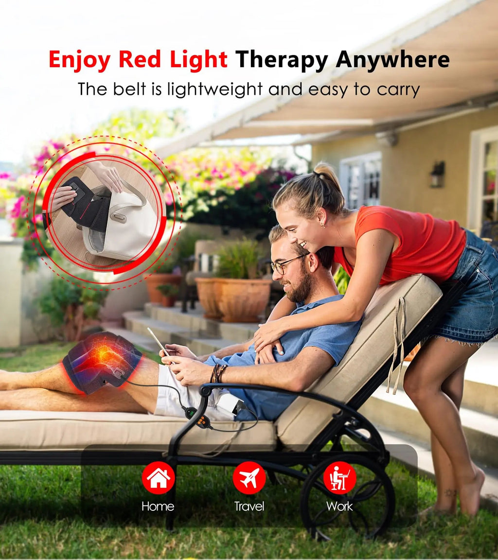 Red Light Therapy for Knee, Infrared Red Light Therapy Device Wrap Belt with 660nm Red Light RUISQM Au supplements