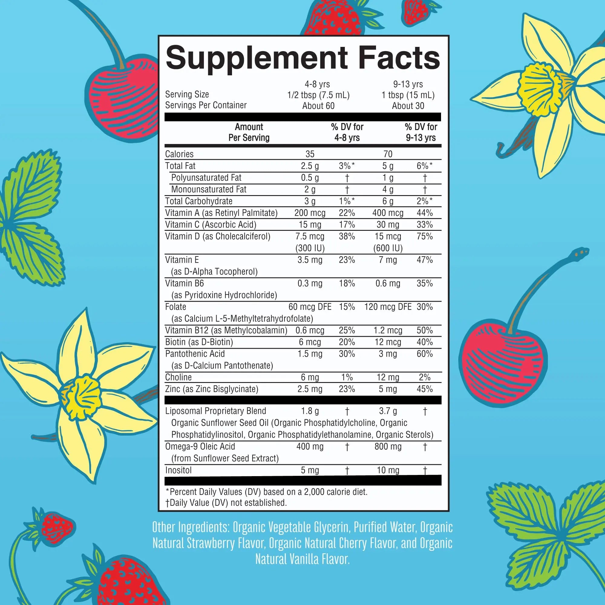 MaryRuth Organics Kids Multivitamin Liposomal | Vegan, Sugar-Free Vitamins for Kids | Ages 4+ | 2 Month Supply | 15.22 Fl Oz MaryRuth Organics Au supplements