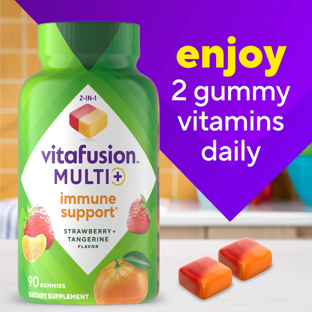 Vitafusion Multi+ Immune Support* – 2-in-1 Benefits & Flavors – Adult Gummy Vitamins with Vitamin C, Zinc Vitafusion Au supplements