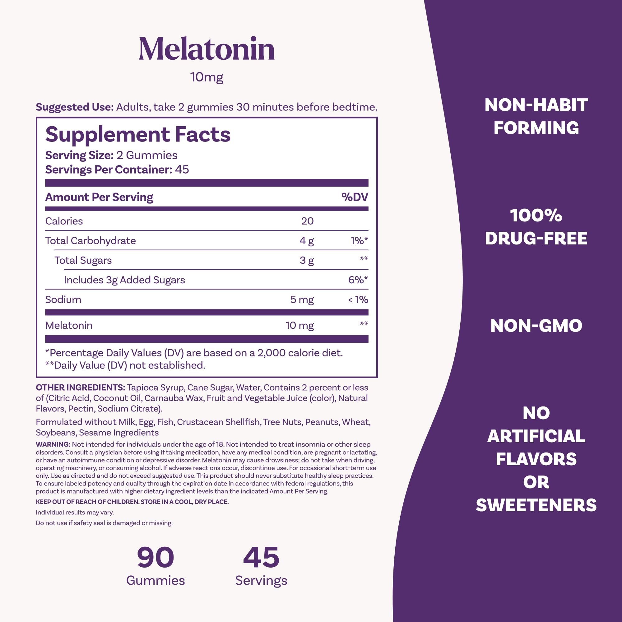 Natrol 10 mg Melatonin Gummies, Sleep Support for Adults, Melatonin Supplements for Sleeping, 90 Strawberry-Flavored Gummies, 45 Day Supply