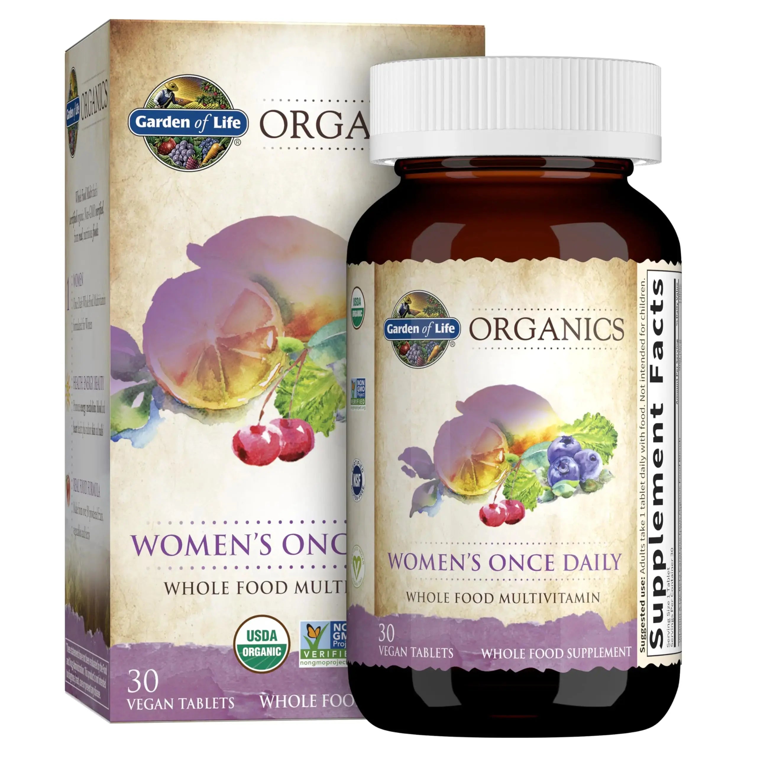 Garden of Life Organics Vitamins for Women 40+ - 60 Tablets and Once Daily Multi - 30 Tablets Garden of Life Au supplements