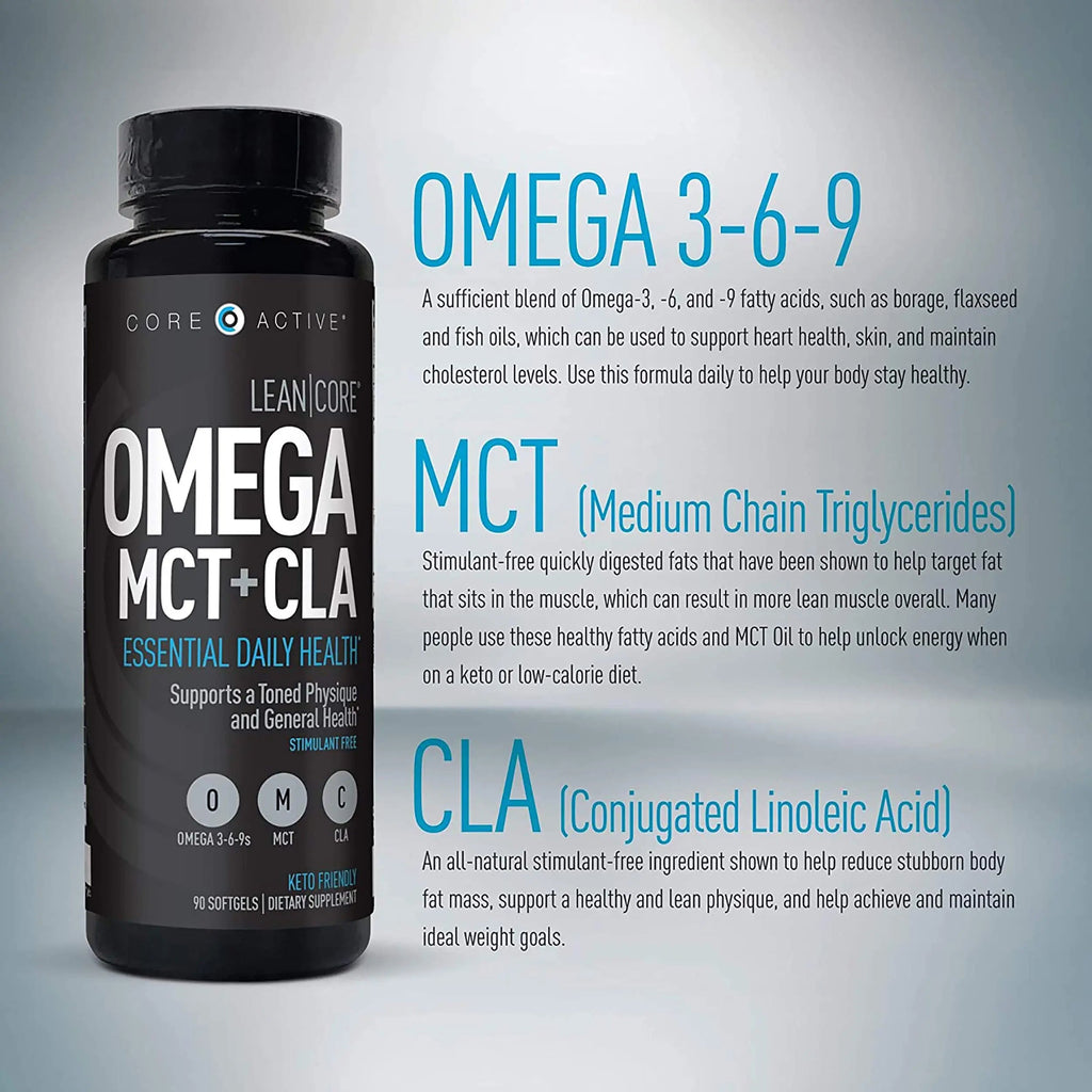 Lean CORE Omega MCT + CLA - Stimulant Free Health Formula, Lean Muscle & Toned (CORE)ACTIVE Au supplements