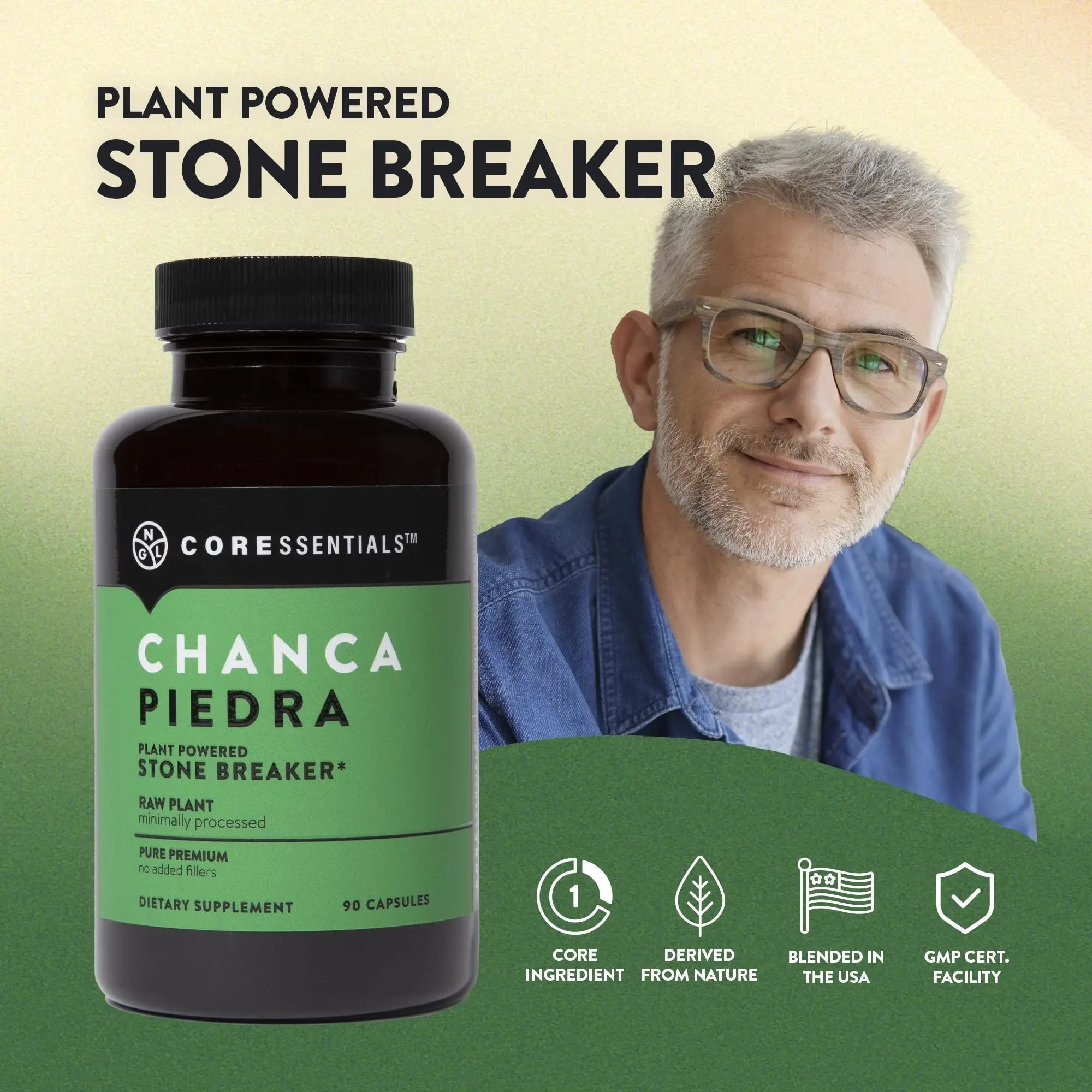 NGL Chanca Piedra Pure Stone Breaker 1,300mg - Kidney, Renal, Gallbladder Support Phyllanthus niruri - All Natural Herbal Detox Urinary Tract, Removes Impurities - 90 Capsules NGL Au supplements