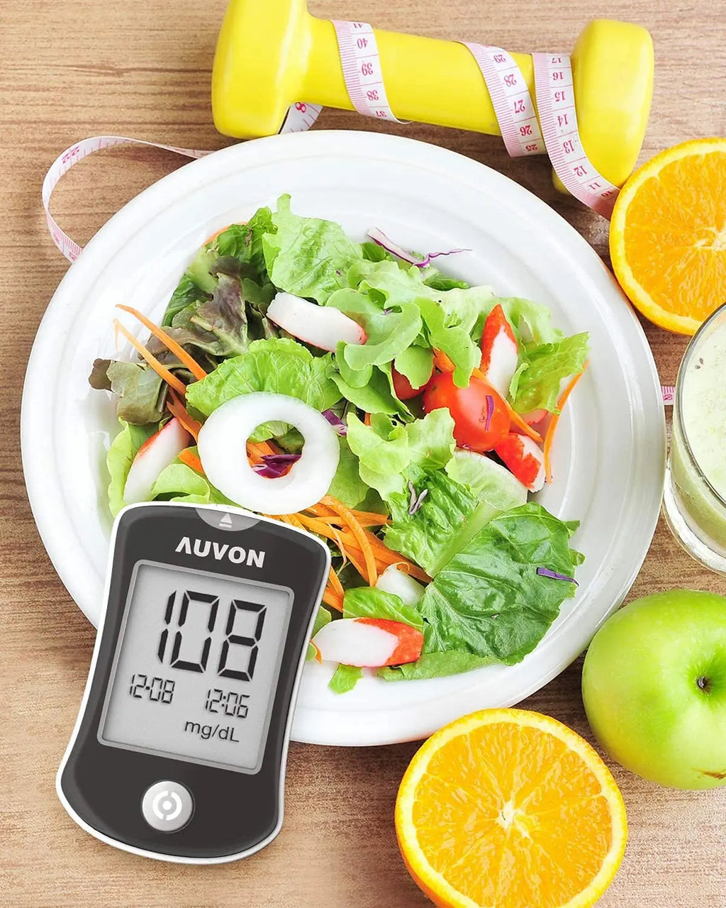 AUVON Blood Glucose Monitor Kit, High Accuracy Blood Sugar Test Kit AUVON Au supplements