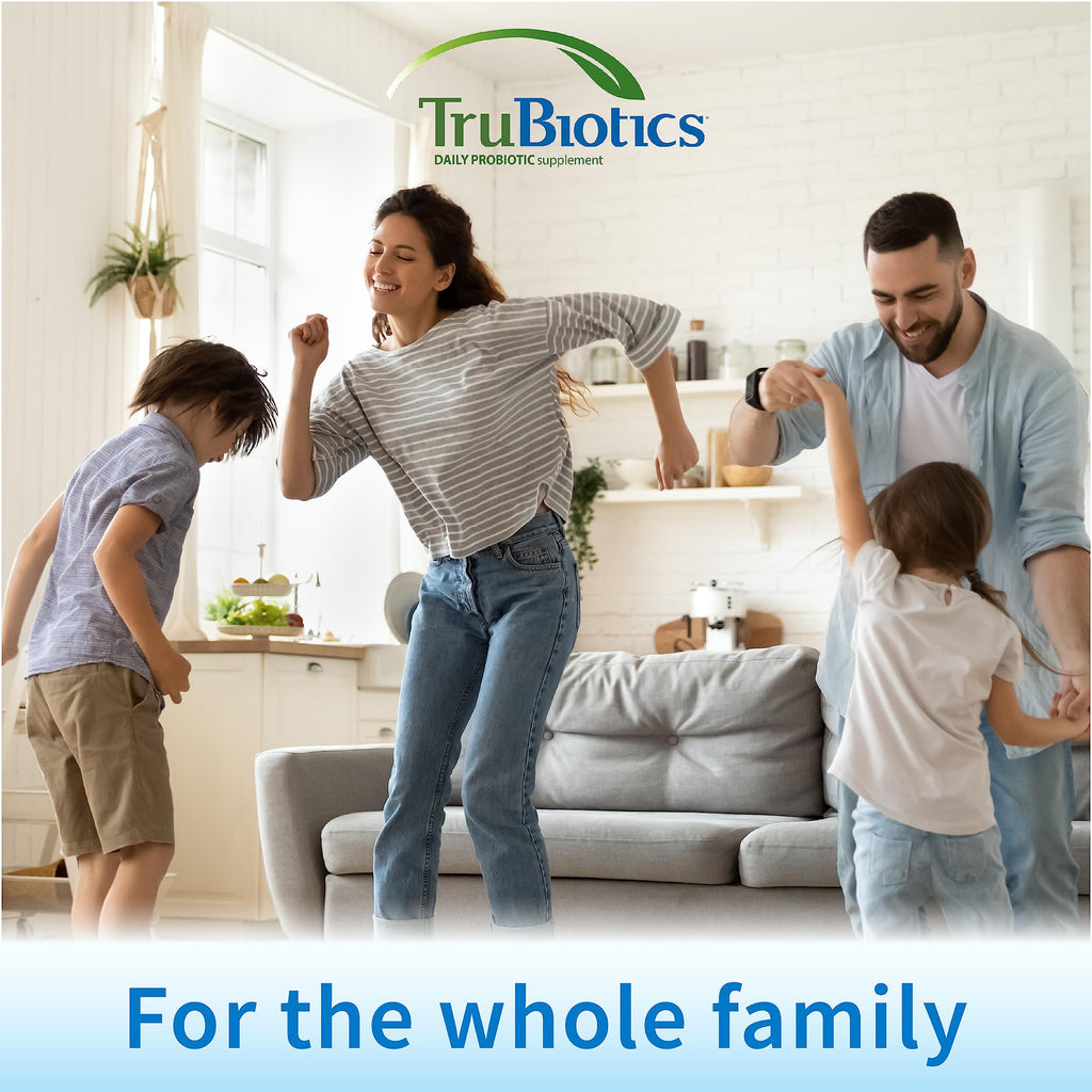 TruBiotics Probiotics for Digestive & Immune Health, Supports Regularity & Helps Relieve Abdominal Discomfort, Gas & Bloating, 2 Clinically Studied Probiotic Strains, Plus Prebiotics, 30 Capsules TruBiotics Au supplements