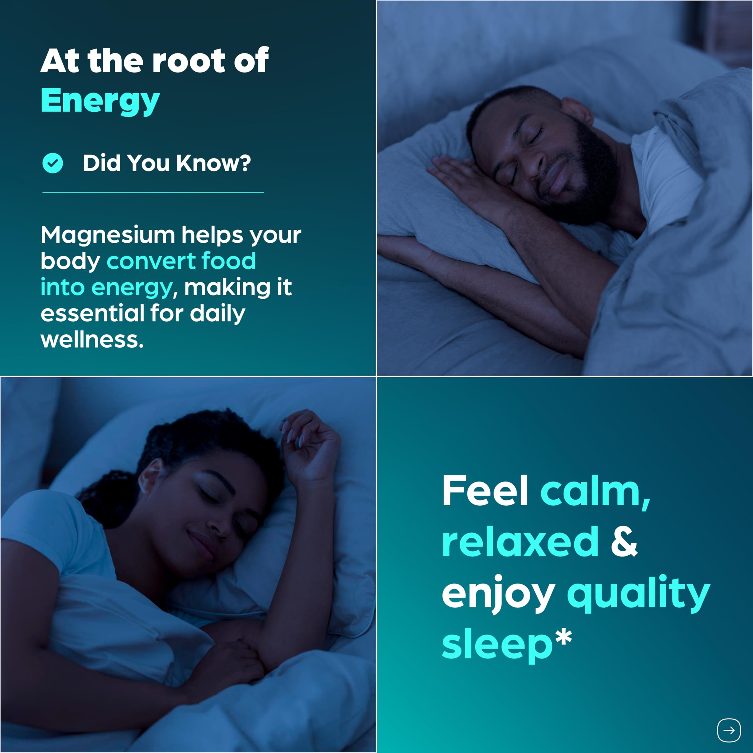 Magnesium Glycinate 400mg High Absorption Capsules with Quercetin | Quality Sleep, Relaxation & Muscle Health Supplement for Women and Men | Chelated Magnesium 120 Count