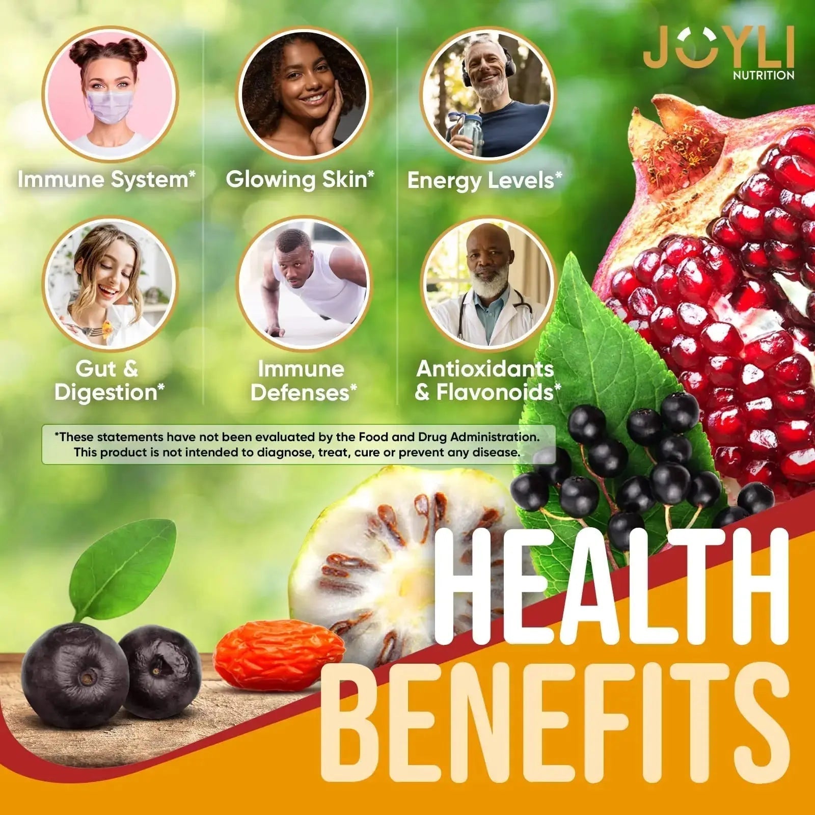 Joyli Superfruit Gummies - Sugar-Free Fruit Multivitamin Gummies for Adults - Natural JOYLI Nutrition Au supplements
