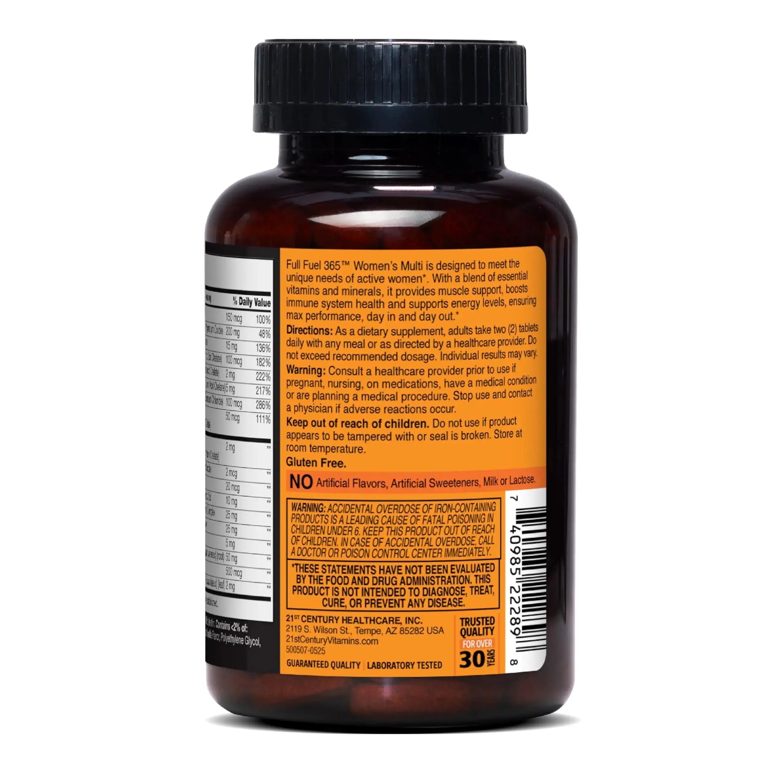 21st Century Full Fuel 365 Active Women’s Multivitamin, 120 Tablets, Daily Vitamins and Minerals for Energy, Muscle Support, Immune Health 21st Century Au supplements