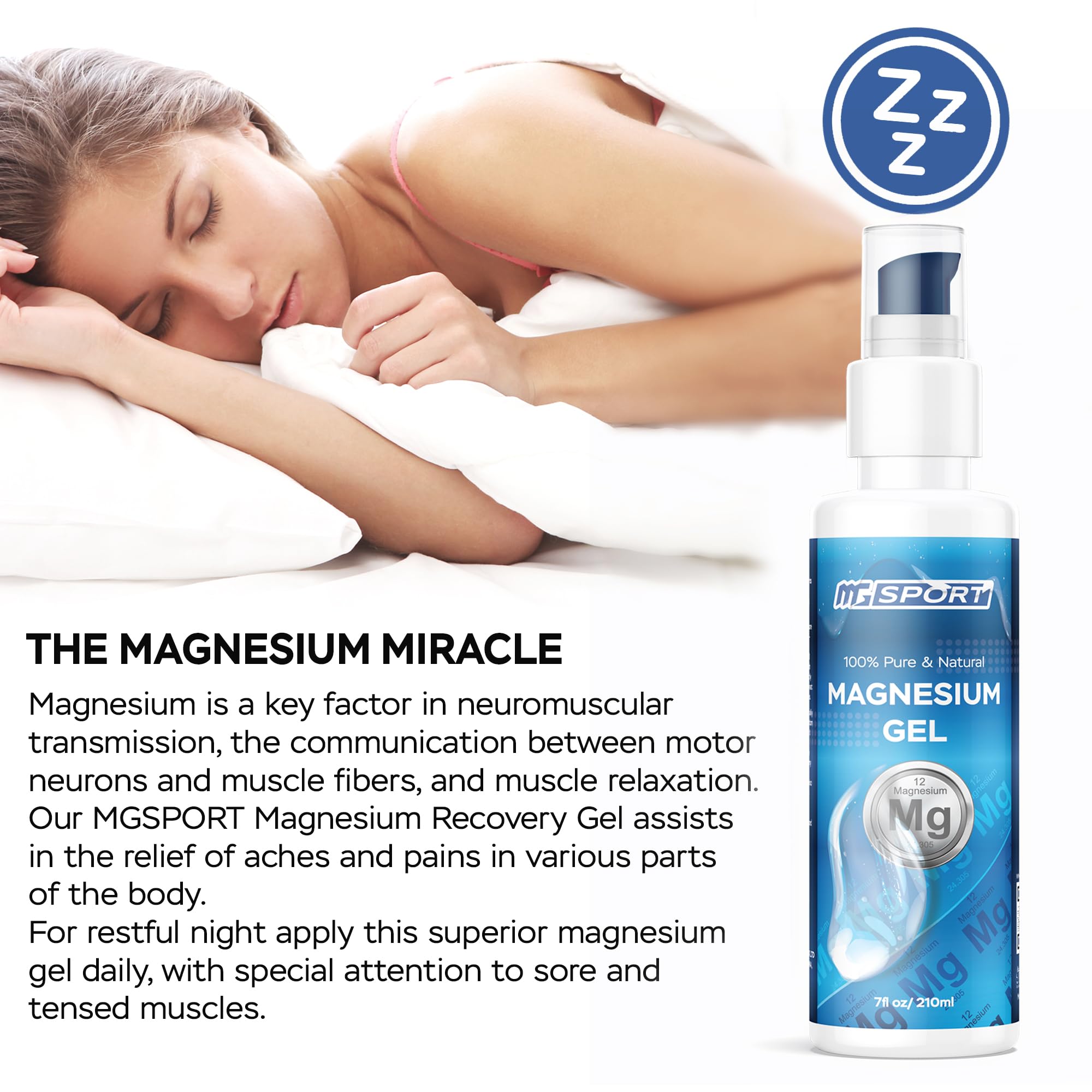 High Absorption Zinc and Magnesium Bundle for Muscle Recovery - Zinc Supplement and Transdermal Magnesium Gel for Leg Cramps MgSport Au supplements
