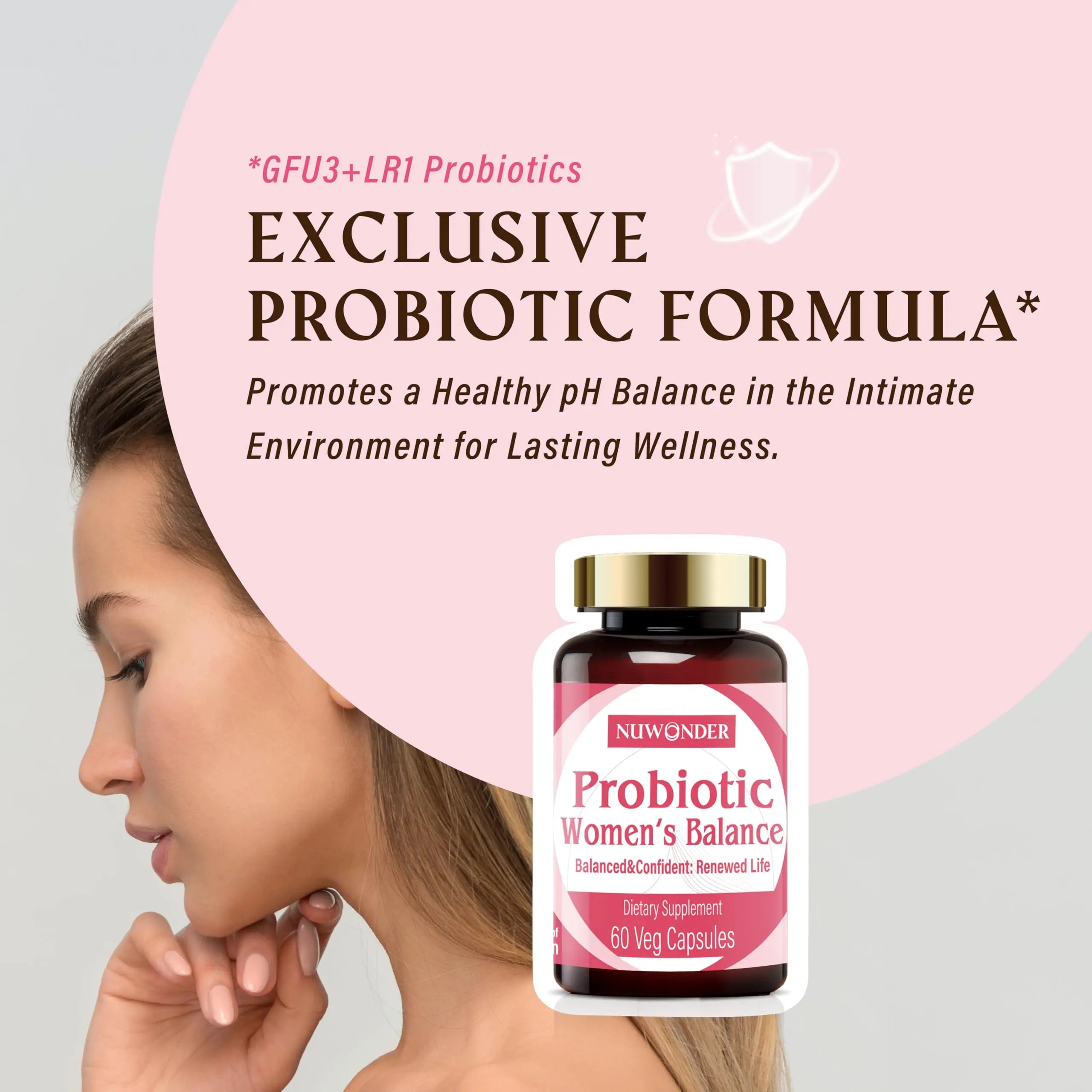 NUWONDER Women's probiotic - Natural Vaginal Support Supplement, Balanced & Confident NUWONDER Au supplements