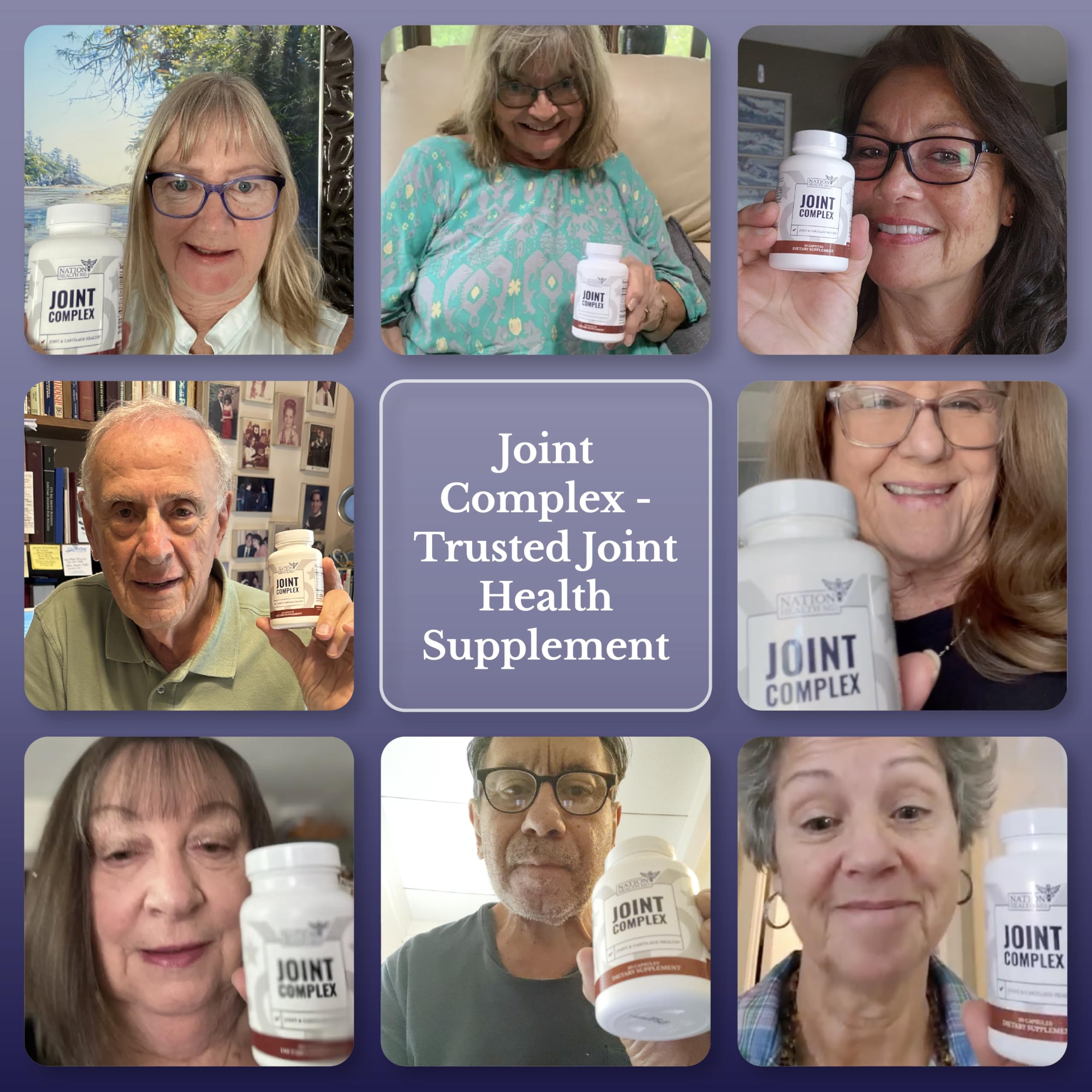 NATION HEALTH MD Joint Complex - Joint & Cartilage Health - Joint Support Supplement with Calcium, NEM Eggshell Membrane, Boswellia Serrata - Knee Supplements for Men & Women, 60 Capsules NATION HEALTH MD Au supplements