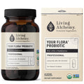 Living Alchemy Gut Health Supplements for Men & Women - Your Flora Probiotic Professional Digestion Supplement with Fermented Soybean, Prebiotics,