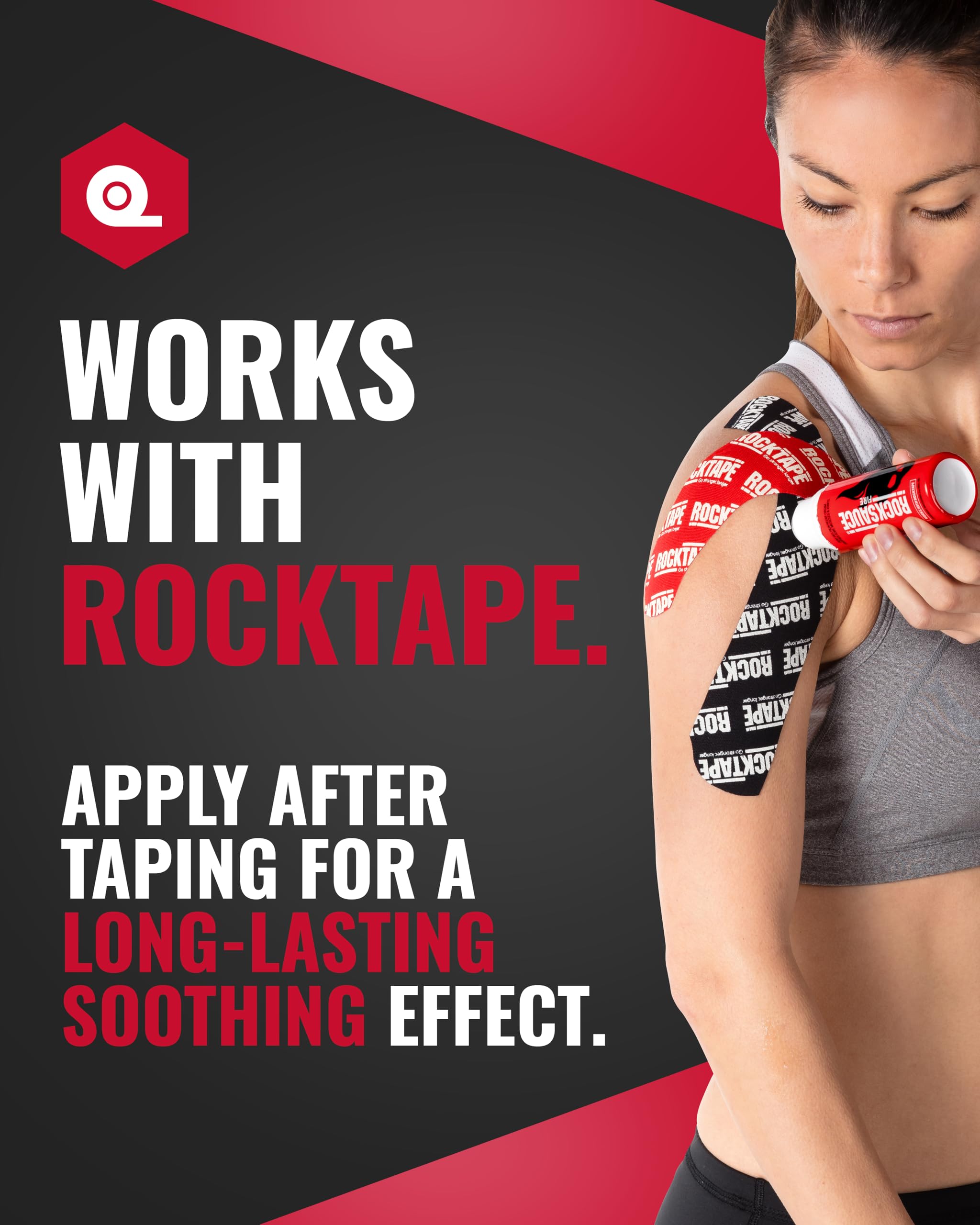 RockSauce Fire, 3 oz Roll-On - Easy to use Pain Relief Cream - Capsaicin & Menthol Formula Relieves Muscle & Joint Pain - Works w/ RockTape - No-Mess Applicator - Dye-Free, Won't Stain Clothes RockTape Au supplements