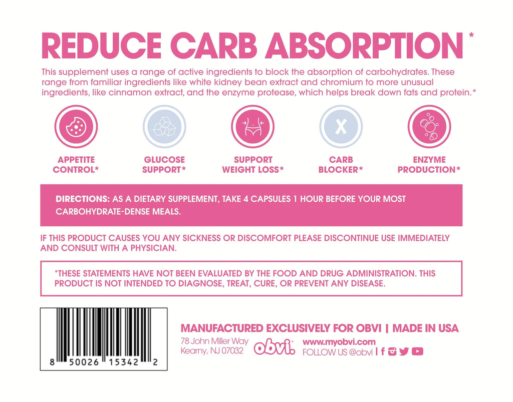 Obvi Guilt Free Carb Blocker, Block Carb Absorption, Support Weight Loss, Healthier Nails Obvi Au supplements