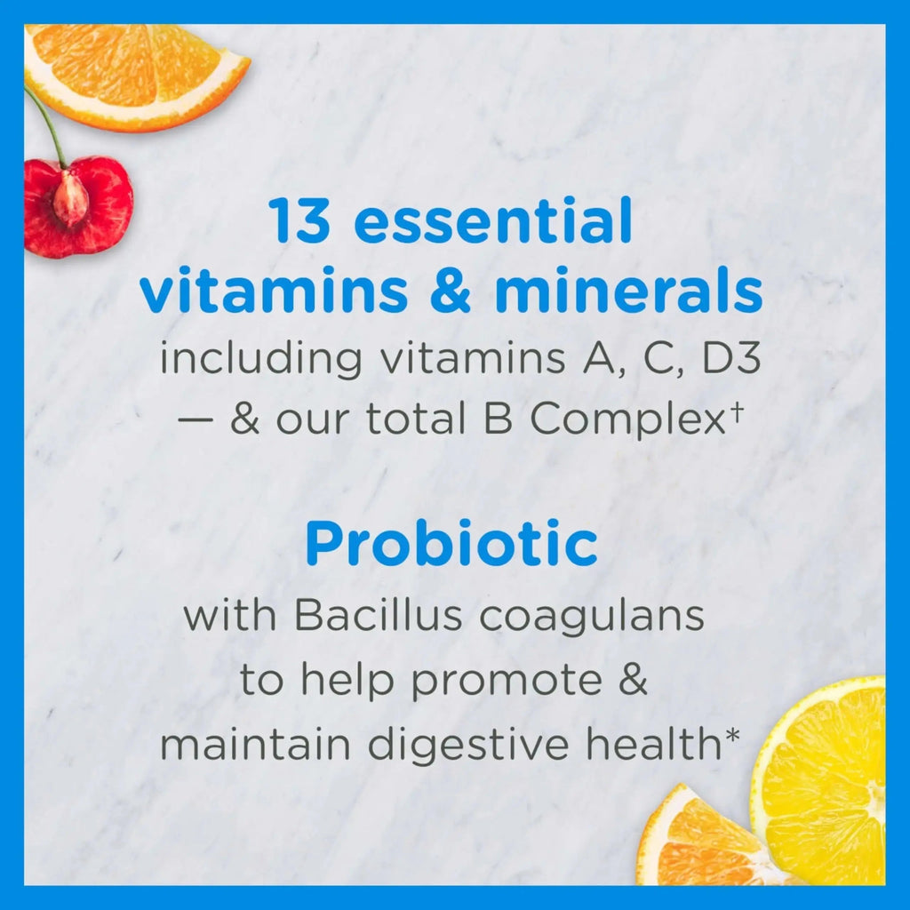 Zarbee's Kid's Complete Multivitamin + Probiotic Gummies with Vitamins A B C D E & zinc for Digestive Health Easy To Chew Kids Daily Multivitamin Gummies Natural Fruit 70 Count Zarbee's Au supplements