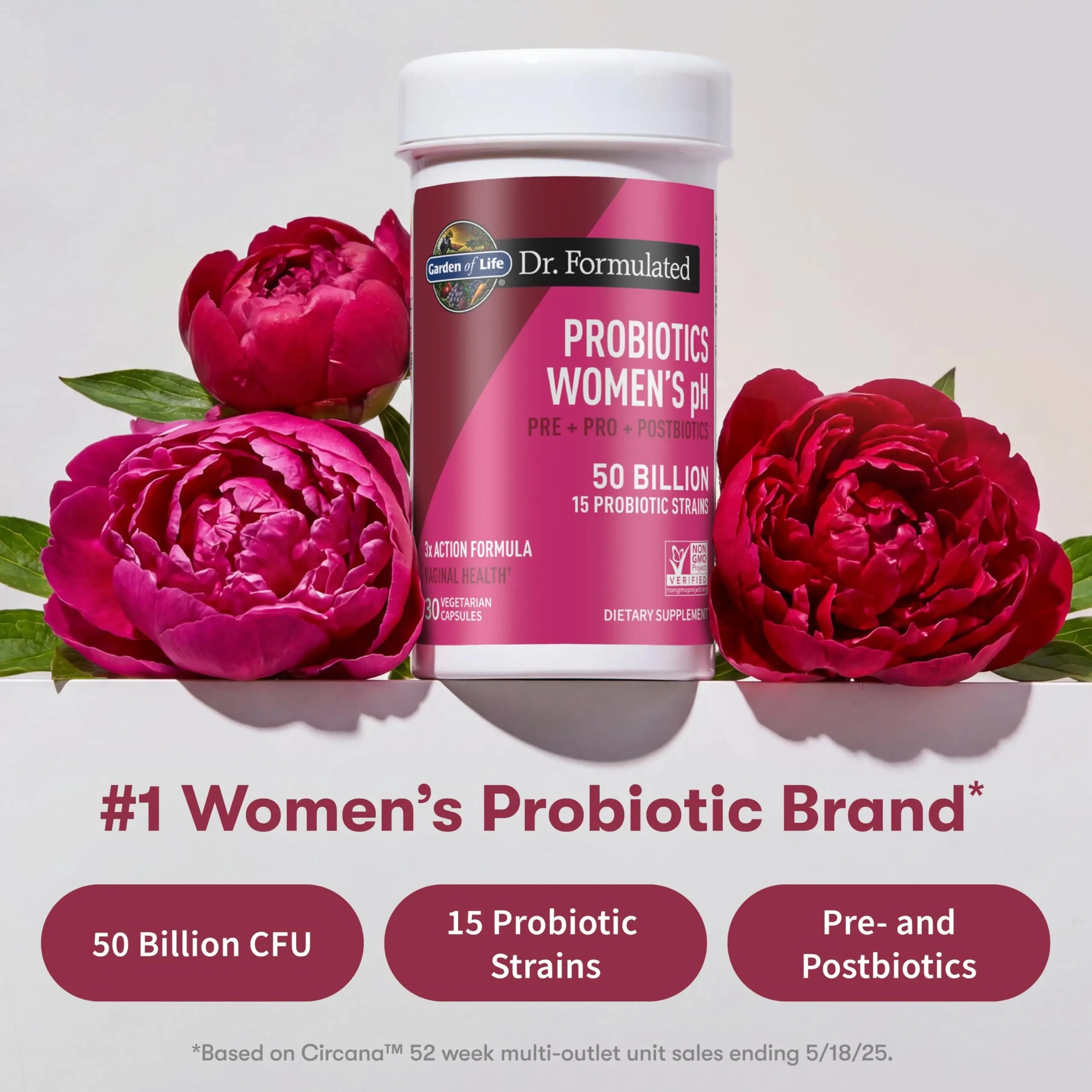 Garden of Life Dr Formulated Once Daily 3-in-1 Complete Prebiotics, Postbiotics & Probiotics for Women, PRE + PRO + POSTBIOTIC Supplement for Women’s Digestive Garden of Life Au supplements