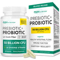 Prebiotics and Probiotics | 50 Billion CFU, 16 Probiotic Strains & Inulin Prebiotic Fiber | Delayed Release Capsules | Gut Health Support | Prebiotics and Probiotics for Women & Men | Non-GMO | 60 Ct