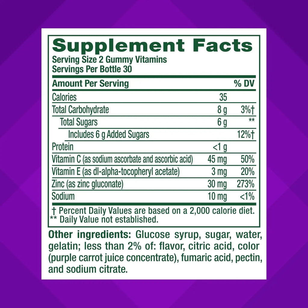 vitafusion Daily Complexion Care (1), Beauty Supplement Helps Support Clear Skin (1) (2) with Zinc Gluconate, Plus Vitamins E & C Vitafusion Au supplements