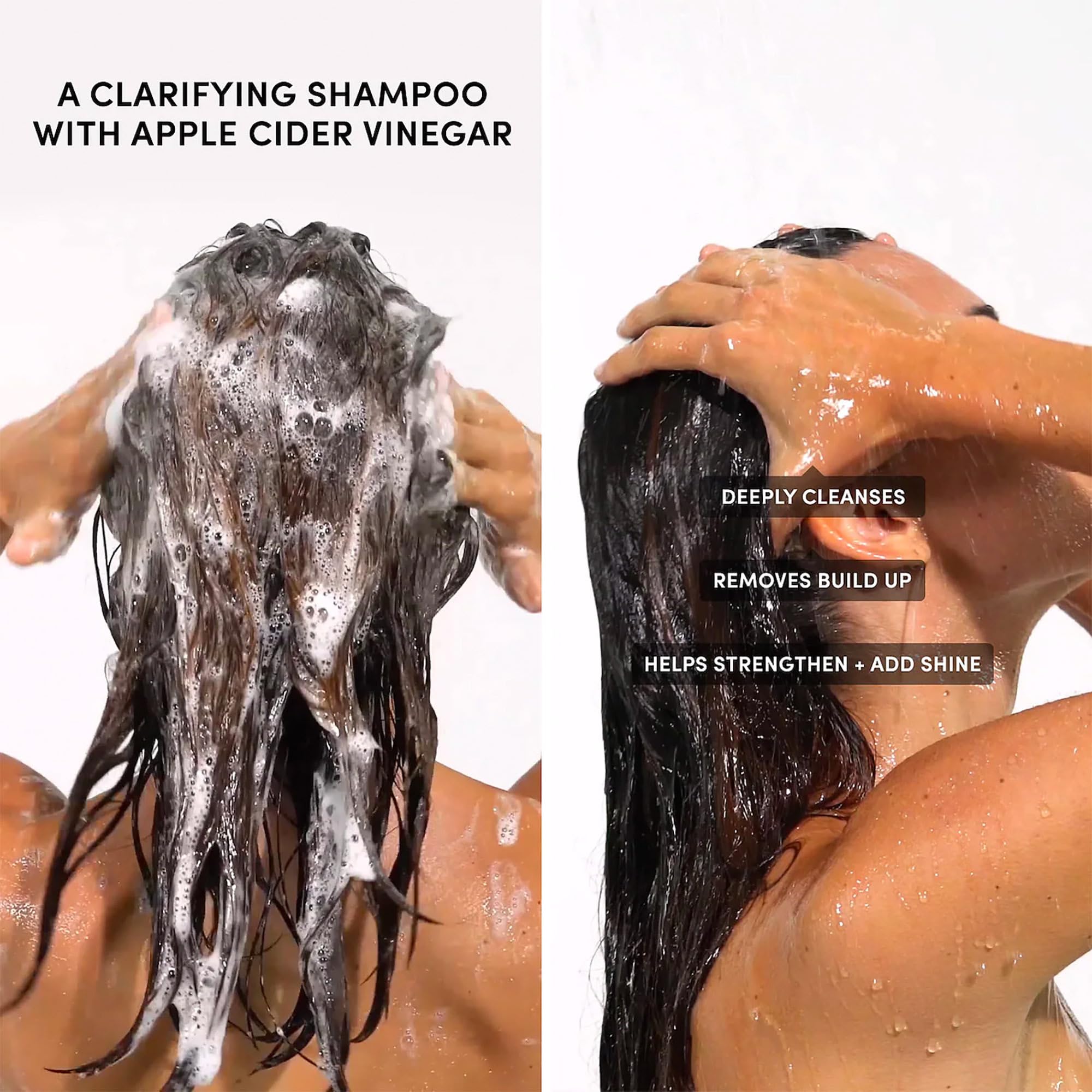 OUAI Detox Shampoo + Refill - Clarifying Shampoo for Build Up, Oil, Product & Hard Water - Apple Cider Vinegar & Keratin for Clean, Refreshed Hair - Sulfate Free Hair Care (2 Count, 10 Oz/32 Oz) OUAI Au supplements
