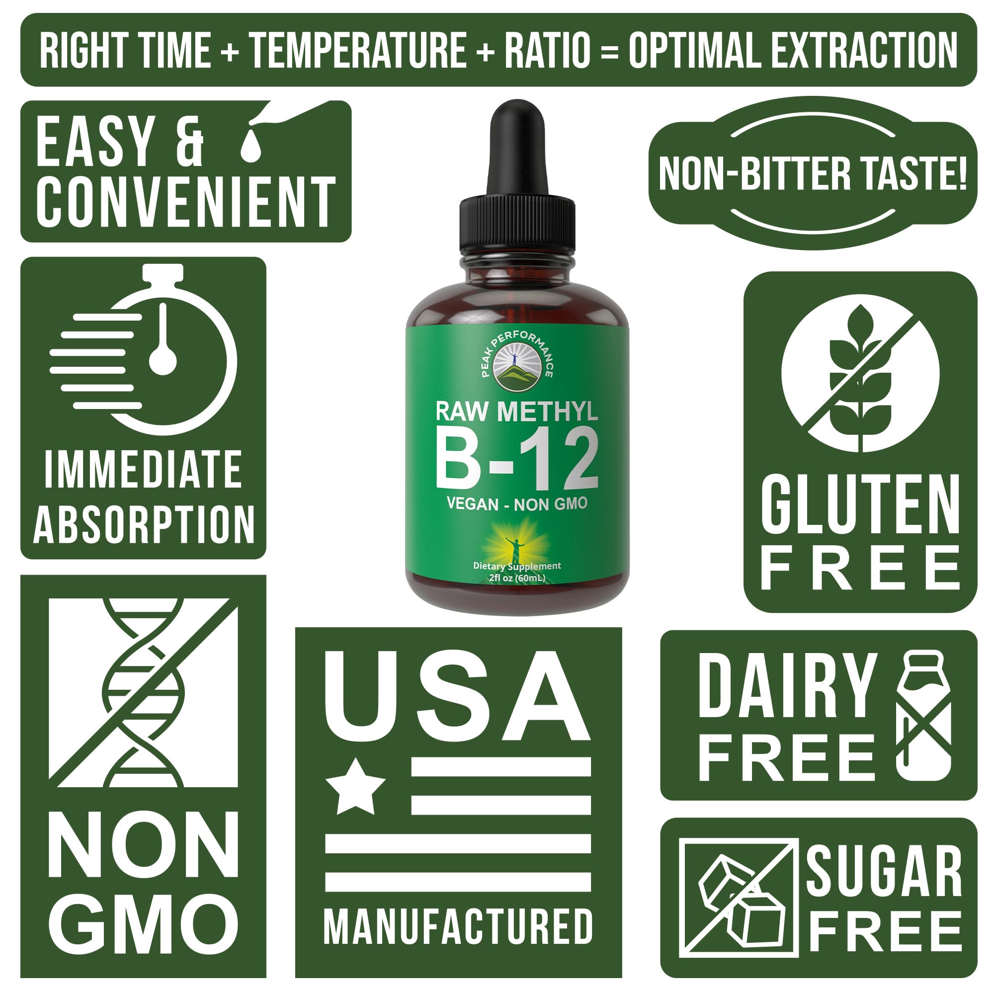Raw Methyl B12 Liquid Drops. Sublingual Fast Acting Advanced Vegan B 12 Liquid Vitamin Supplement. High Bioavailability Methylcobalamin B-12 Vitamins for Energy, Focus and Relief. for Men + Women Peak Performance Au supplements