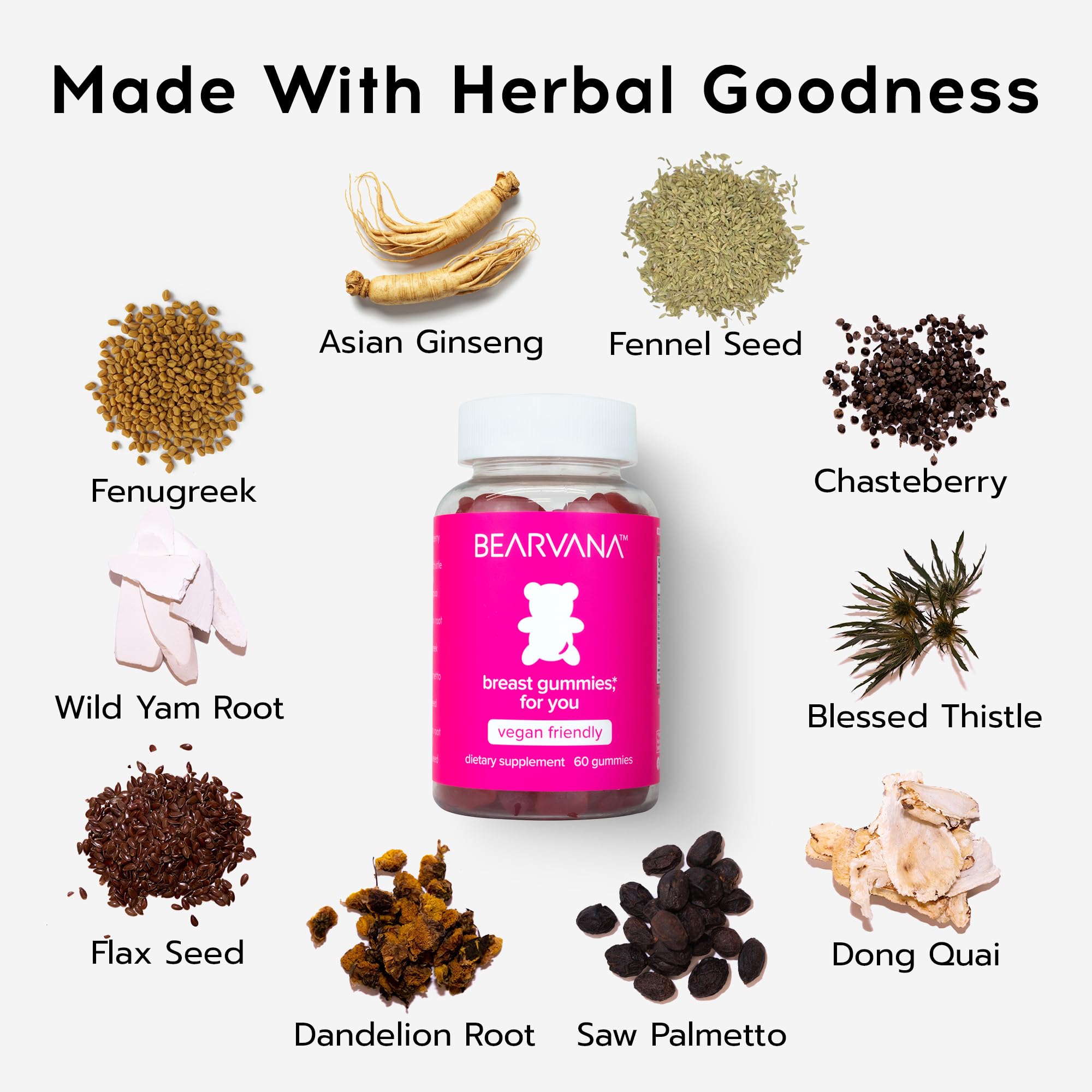 BEARVANA Top Support Women’s Multivitamin Gummies | Herbal & Vitamin Gummy Supplement for Daily Wellness | Berry Flavor | 60 Gummies