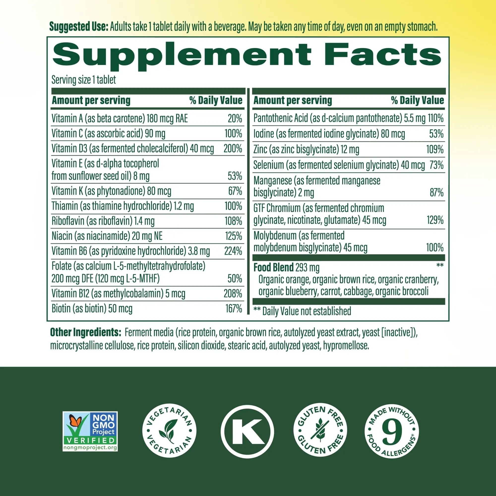 MegaFood Multivitamin for Men 55+ One Daily Mens Multivitamins, Methylated B12, Vitamin D3, C & Zinc MegaFood Au supplements