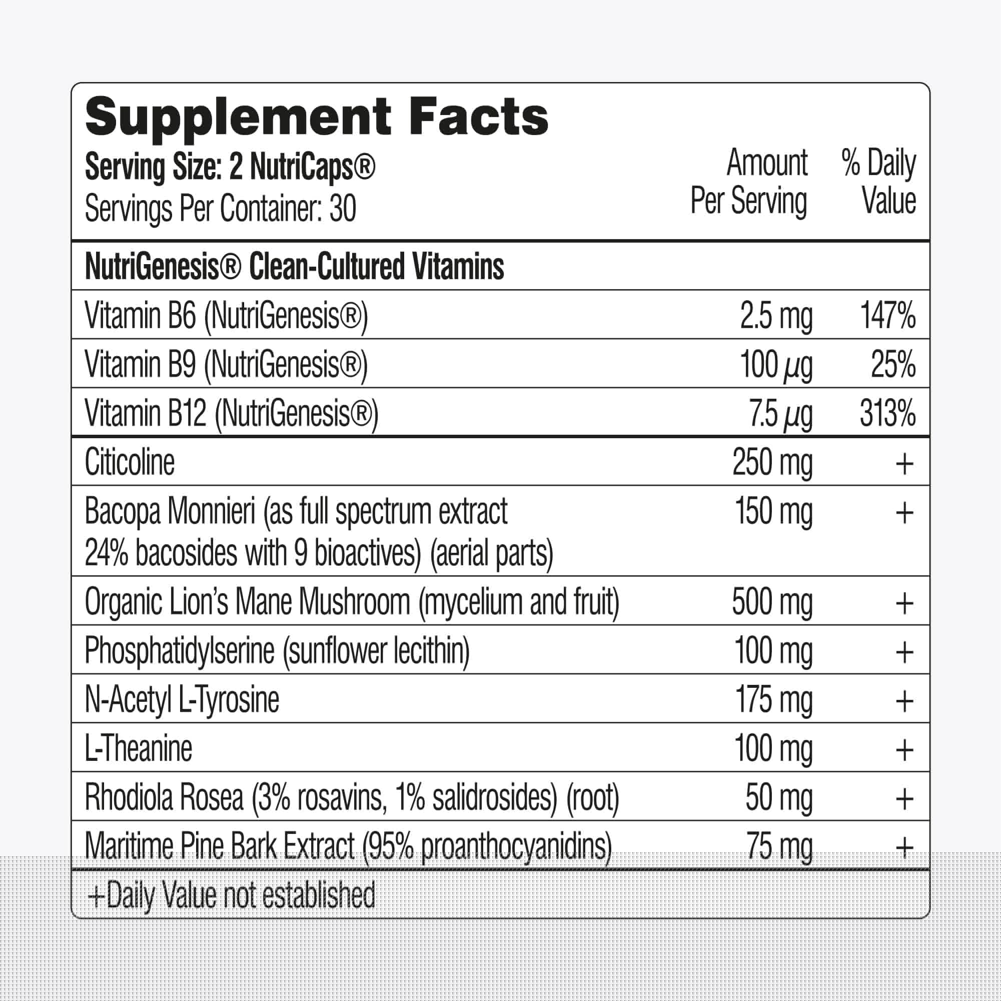 Mind Lab Pro® MLP® v4 Universal  Booster Supplement for Focus, Memory, Clarity, Energy - 60-Count - Plant-Based, Naturally Sourced Memory Vitamins