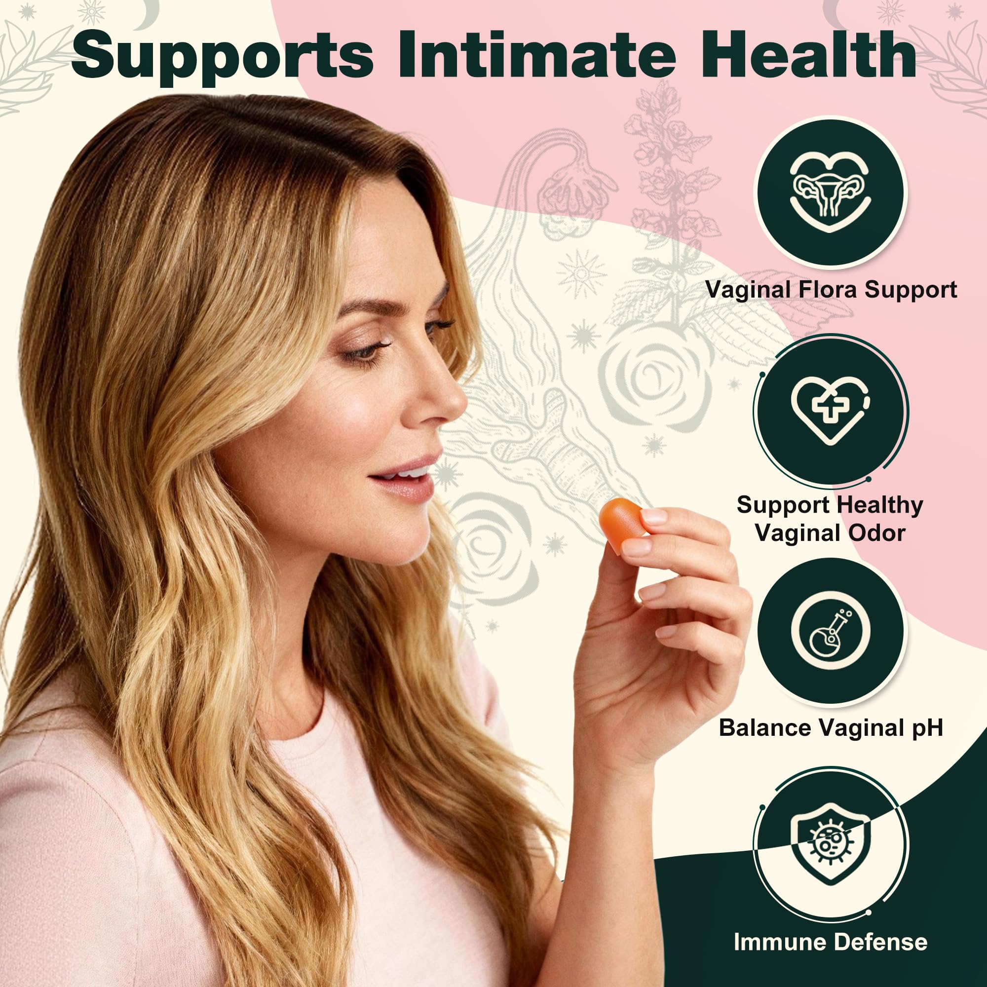 Oneoo Feminine Balance Gummies - Premium Balance Gummies for Women's pH Health, Feminine Gummy for Immune & Energy Support, Vegan, Gluten-Free, Hawaiian Pineapple, 60 Count Oneoo Au supplements