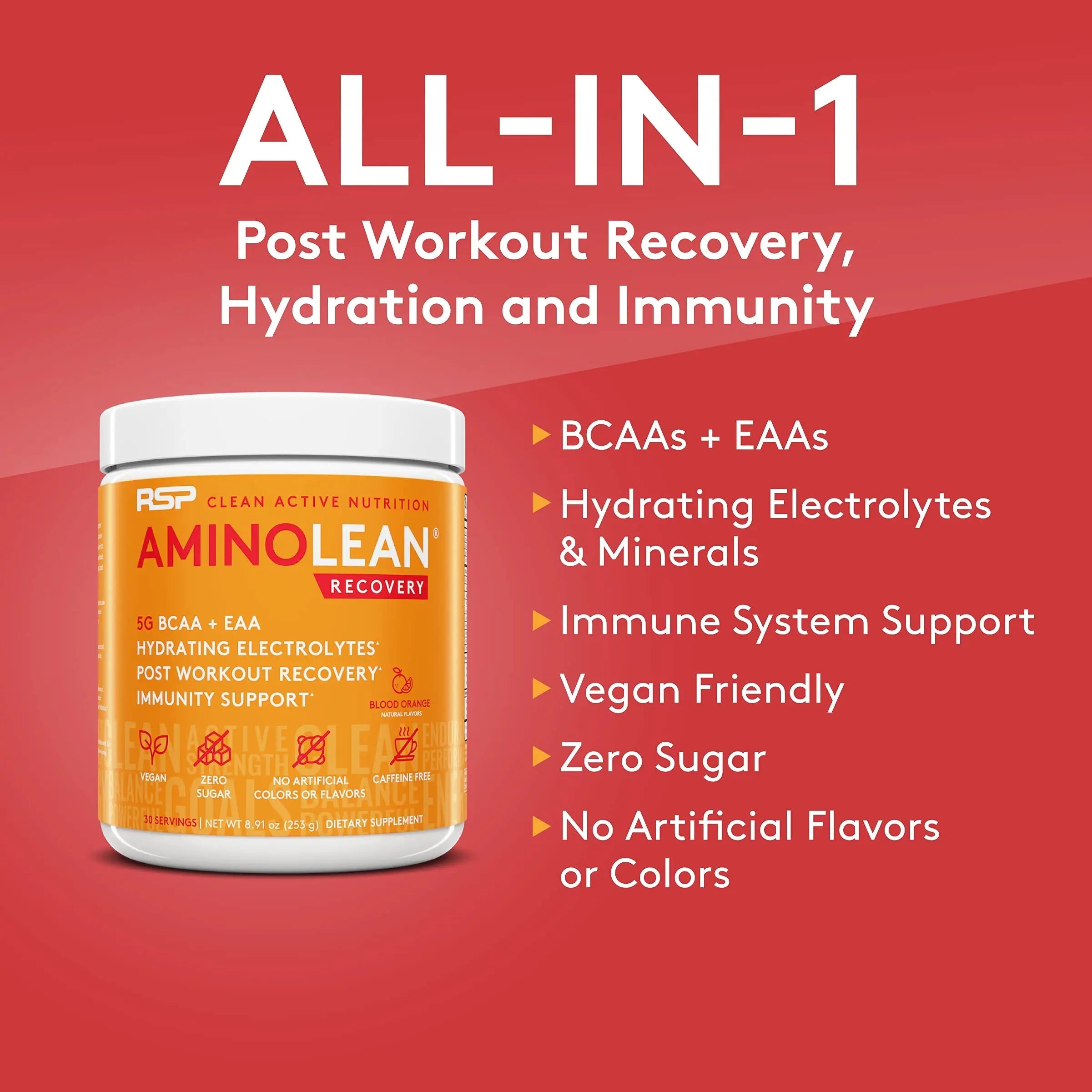 RSP NUTRITION Vegan AminoLean Pre Workout Energy (Acai 25 Servings) with AminoLean RSP NUTRITION Au supplements