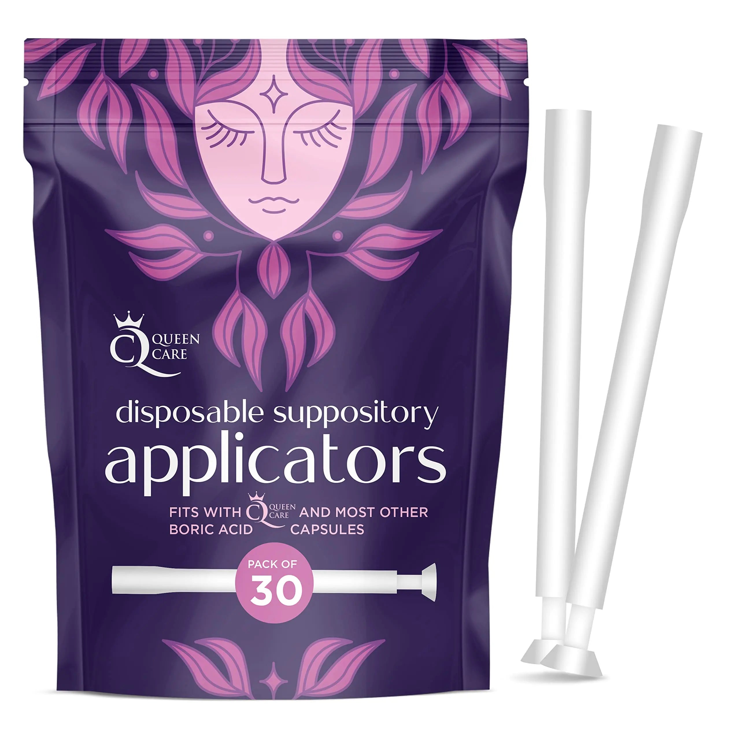 Queen Care - Disposable Suppository Applicator, Boric Acid Applicator, Feminine Care Suppository Applicator Queen Care Au supplements