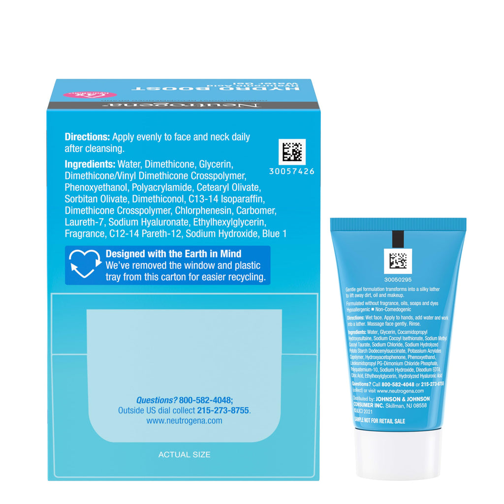 Neutrogena Hydro Boost Water Gel, Hyaluronic Acid Facial Moisturizer for Normal to Oily Skin, Hydrating Face Moisturizer,