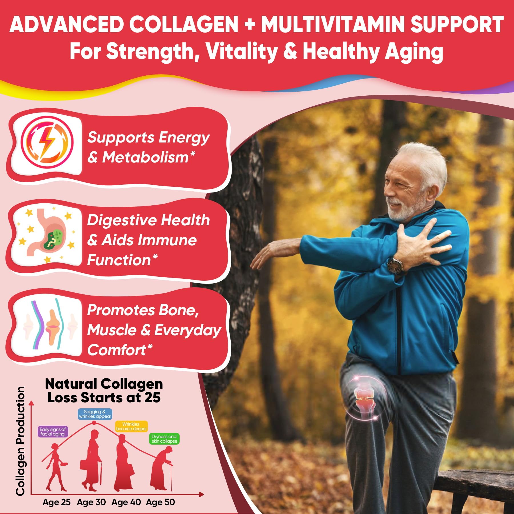 Collagen Peptide Gummies for Women & Men Sugar-Free, Multi Collagen Hydrolyzed w/ 1500mg Protein Type I,II,III,V,X, 5000mcg Biotin, Methylated B12, Vitamin C A E D3 B6