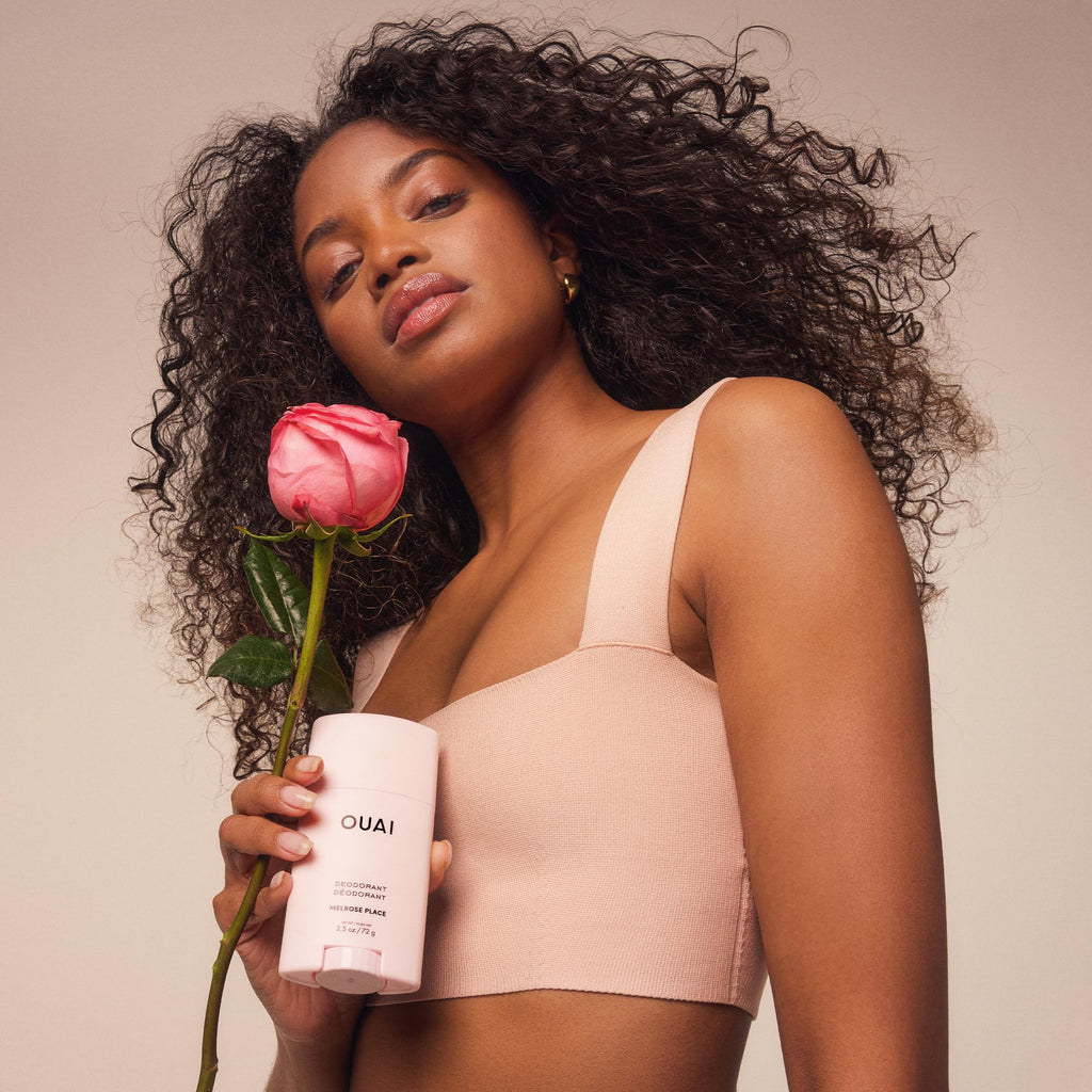 OUAI Aluminum Free Deodorant - Women's Deodorant with 24-Hour Odor Control & Invisible Application - Enriched with Notes of Rose, Berry, Lychee & Pink Peppercorn - Melrose Place (2.5 oz) OUAI Au supplements