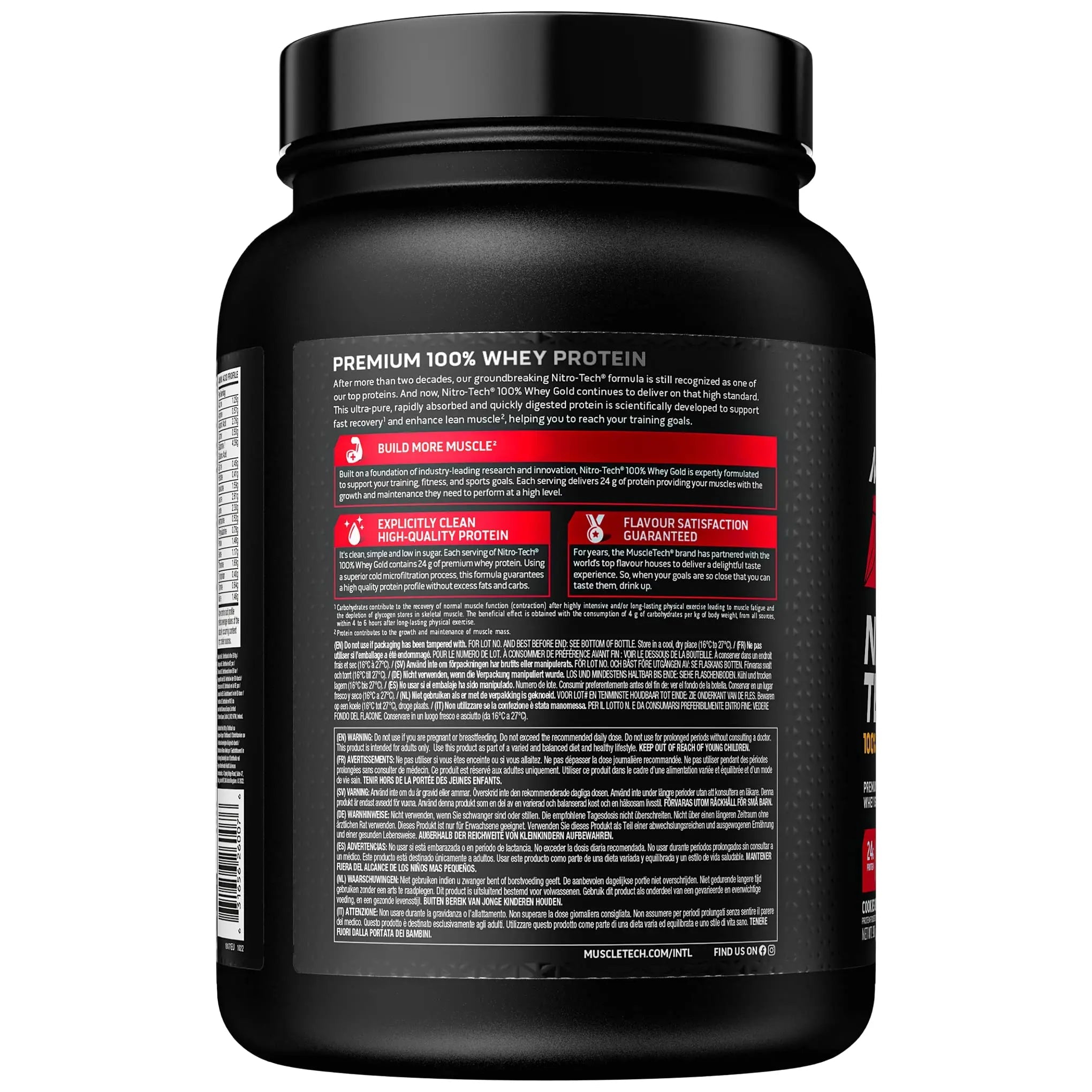 MuscleTech NitroTech 100% Whey Gold Protein Powder, Build Muscle Mass, Whey Isolate Protein Powder Muscletech Au supplements