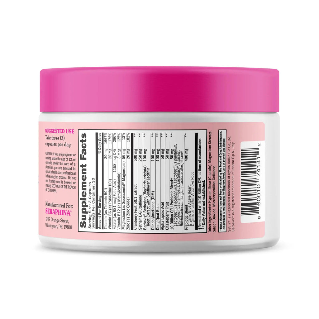 Seraphina 2-in-1 Vaginal Probiotics for Women + Hormone Balance - 90 Capsules for Complete Feminine Seraphina Au supplements