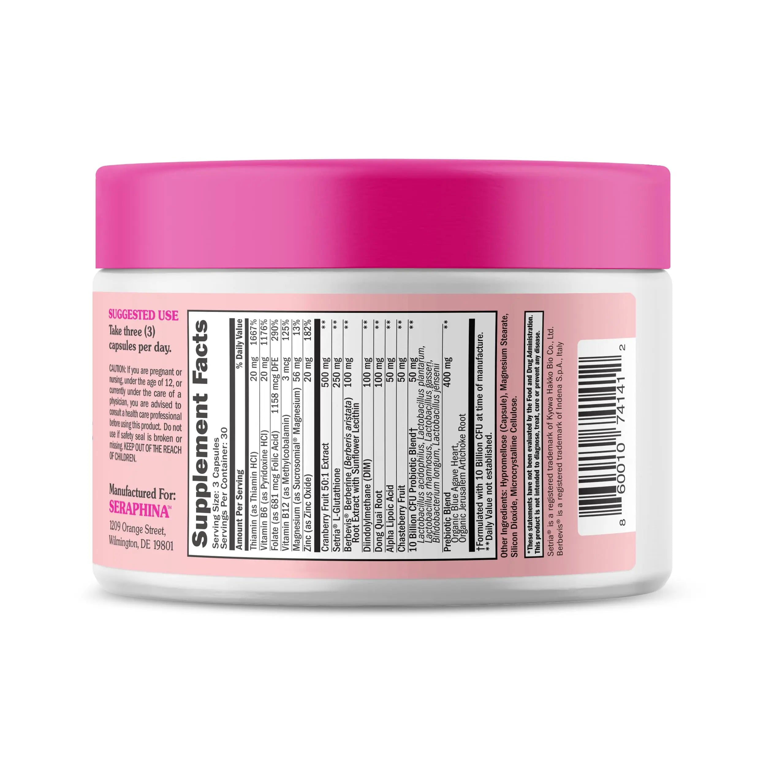 Seraphina 2-in-1 Vaginal Probiotics for Women + Hormone Balance - 90 Capsules for Complete Feminine Seraphina Au supplements