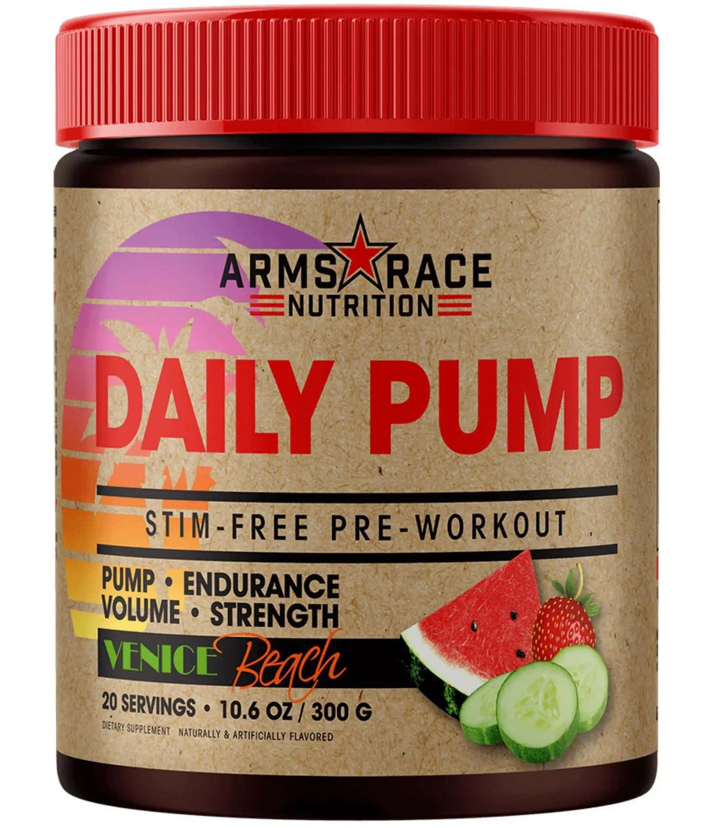 Arms Race Nutrition Daily Pump Stim-Free Pre-Workout - Venice Beach - 10.6 oz. Arms Race Nutrition Au supplements