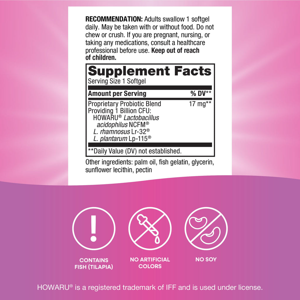 Nature's Way Pearls Women's Probiotic, Supports Women's and Digestive Health*, Protects Against Occasional Constipation & Bloating*, 1 Billion Live Cultures, 30 Softgels (Packaging May Vary) Nature's Way Au supplements