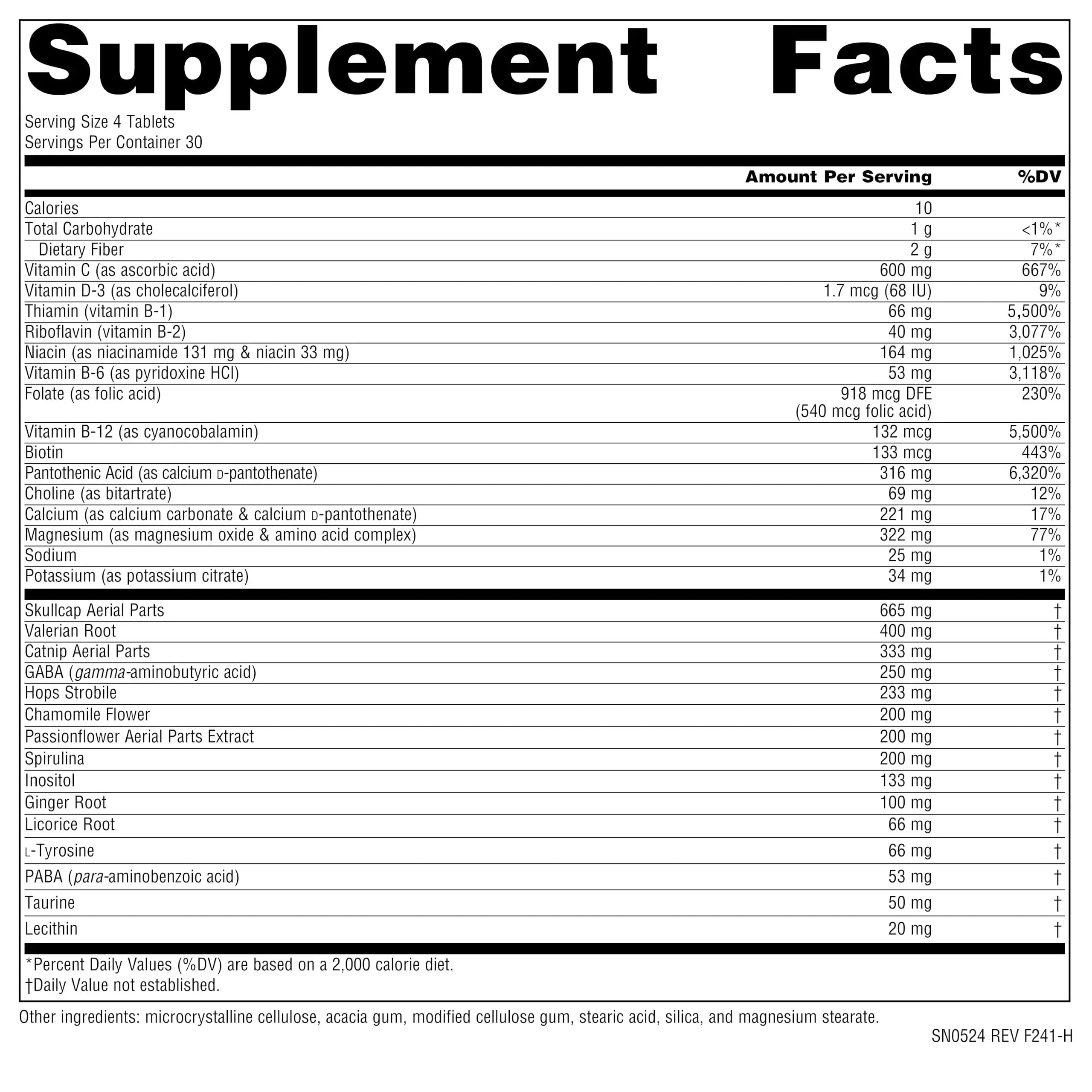 Source Naturals Hi-Stress B&C with Herbs - 120 Tablets Source Naturals Au supplements