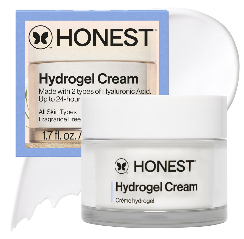 Honest Beauty Hydrogel Cream with Hyaluronic Acid, Lightweight Moisturizing Water, Gentle for Sensitive Skin