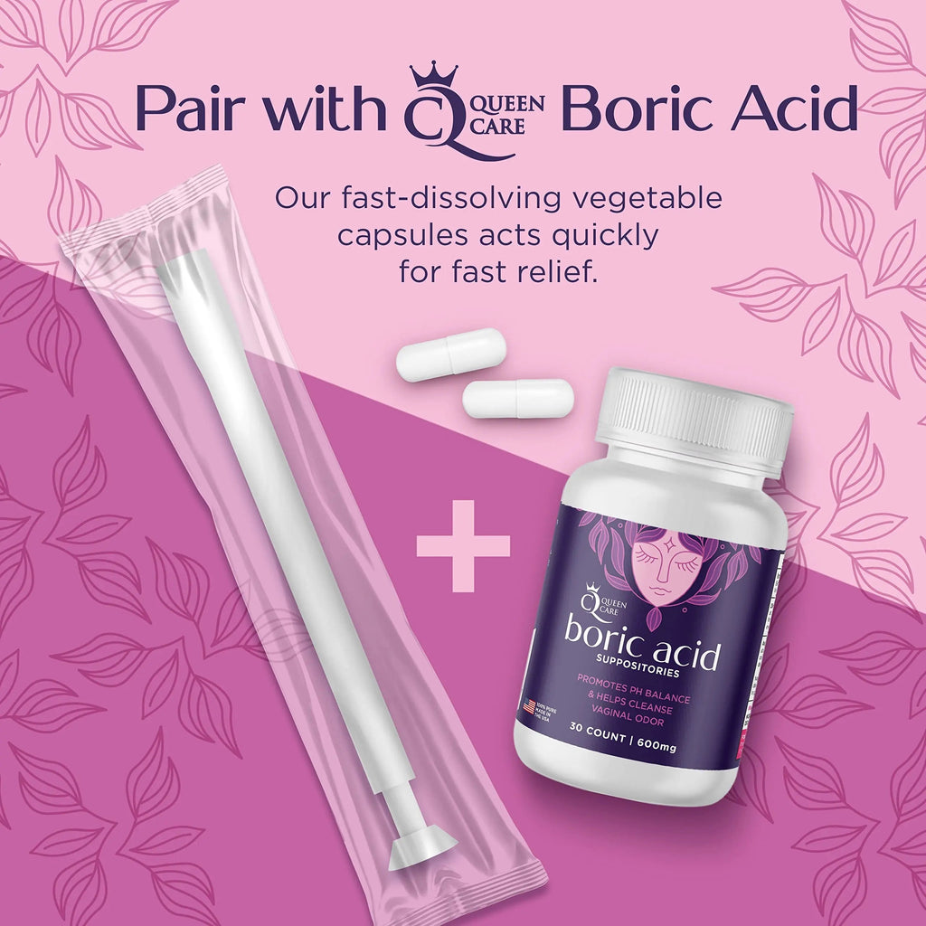 Queen Care - Disposable Suppository Applicator, Boric Acid Applicator, Feminine Care Suppository Applicator Queen Care Au supplements