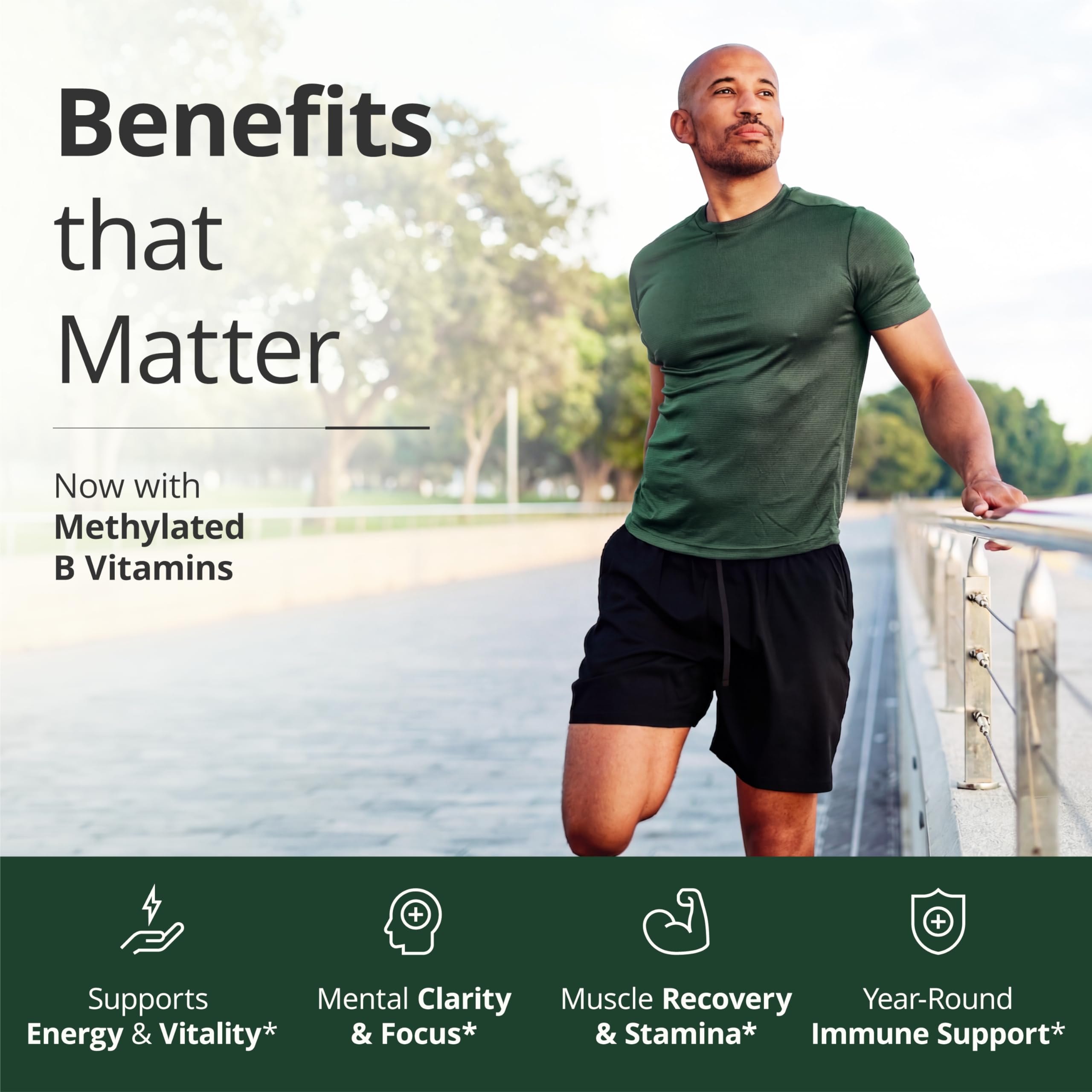 Multivitamin for Men with Methylated Vitamins and Chelated Minerals for Energy, Focus and Immune Health – Premium Daily Mens