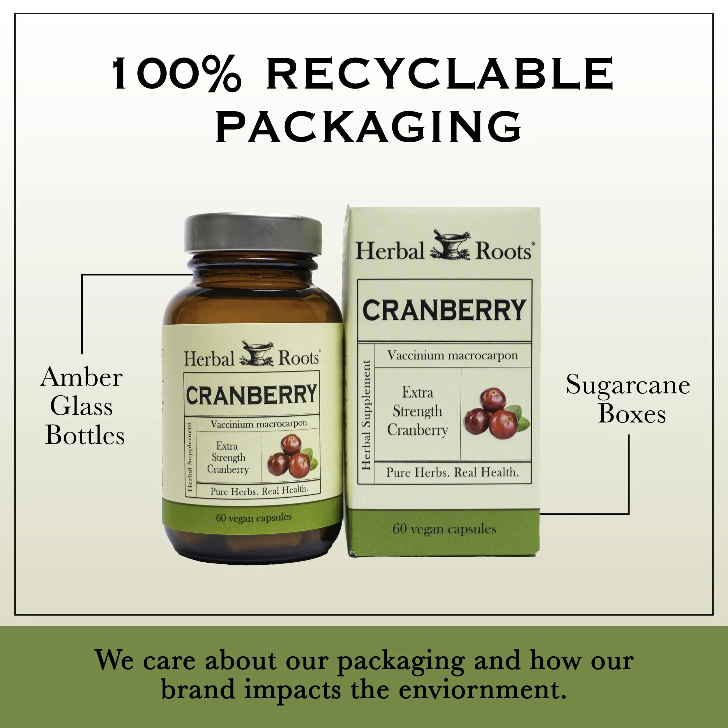 Herbal Roots Extra Strength Cranberry Pills for Women & Men with Organic Nettle | Urinary Tract Health | 60 Vegan Capsules Herbal Roots Au supplements