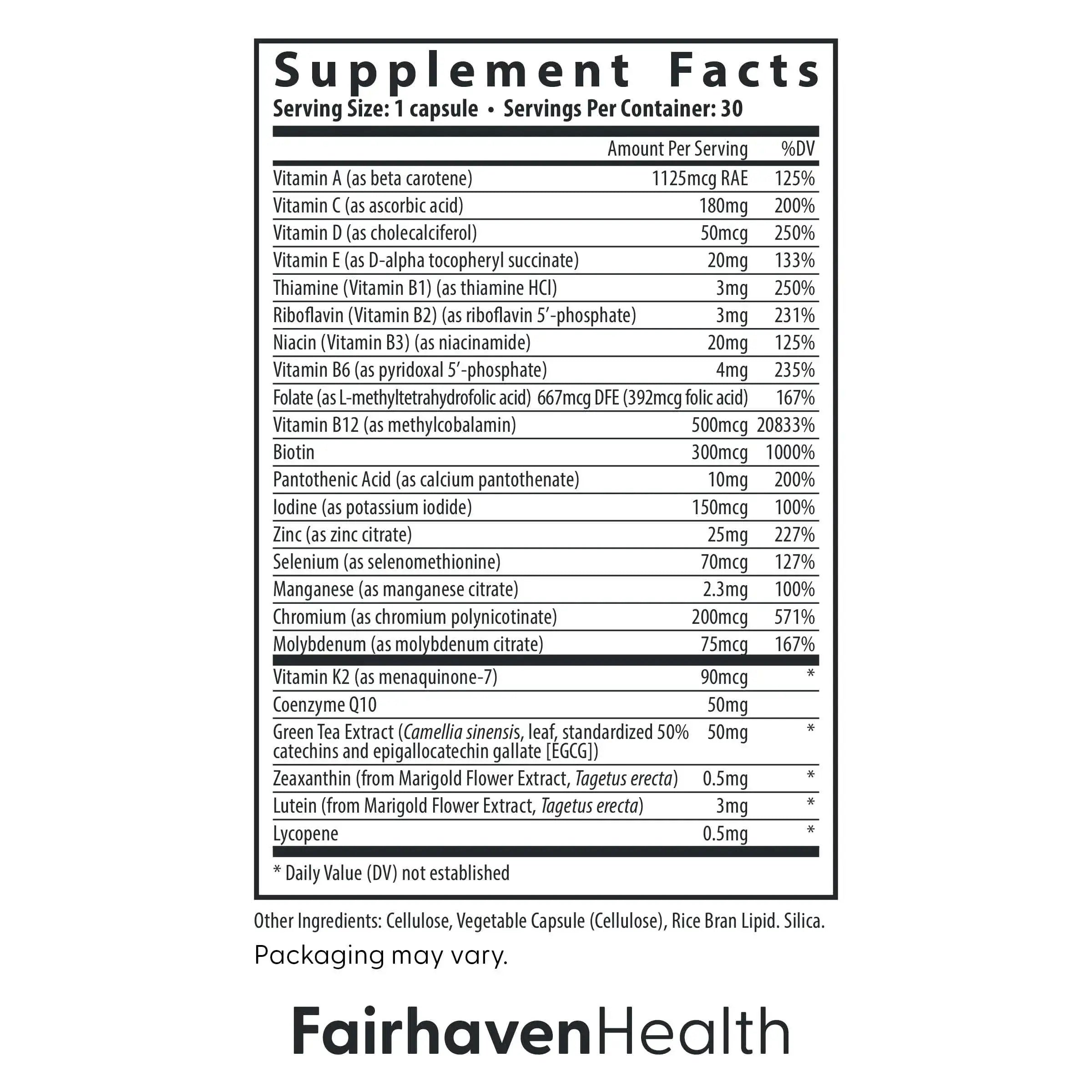 Fairhaven Health Womens Multivitamin Essentials | Once Daily Multivitamin for Women Support for Energy, Immune Health, Eye Health, Hormone Balance | Fairhaven Health Au supplements